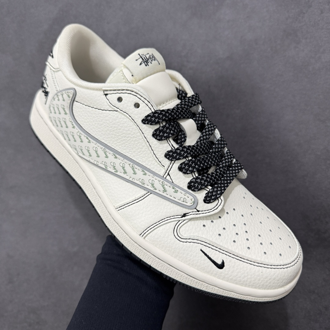 图片[3]-【定制版】Air Jordan 1 Low AJ1 乔1 斯图西倒钩 高端定制 低帮复古篮球鞋  #定制皮料 原厂3D打印 定制鞋盒 原楦原纸板 纯正空军版型 内置全掌气垫 货号：HH7518-086  尺码：36 36.5 37.5 38 38.5 39 40 40.5 41 42 42.5 43 44 44.5 45-选品中心