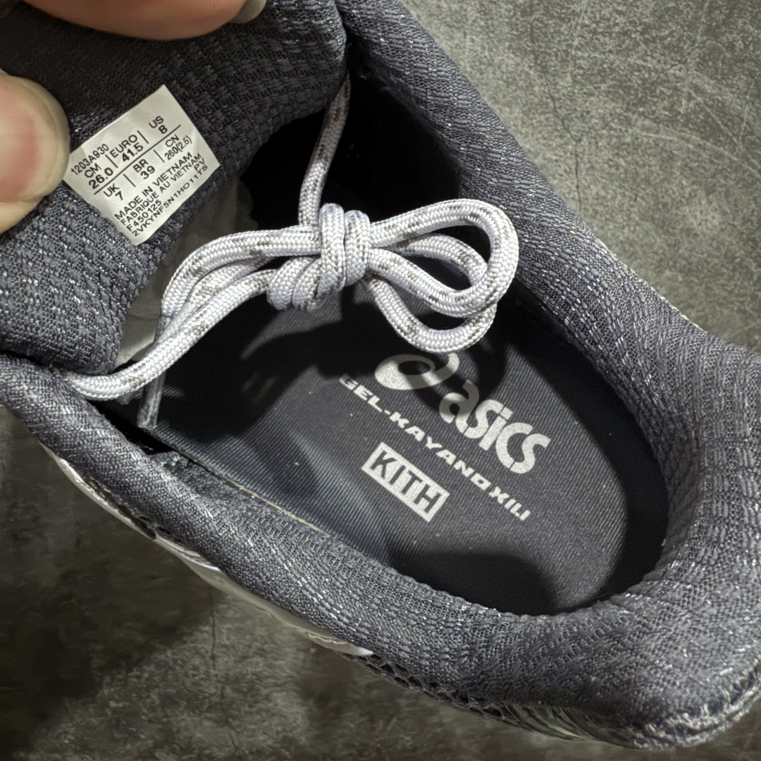 图片[7]-【总裁版本】Kith x Asics Gel Kayano 12.1 亚瑟士卡亚诺12.1代系列低帮轻量缓震休闲运动跑步鞋 采用环保太空合成革配合透气网眼布鞋面材质 中底3D可视GEL缓震胶效果 升级EVA全新缓震中底部位科技组合耐磨橡胶外底片 尺码：36 37 37.5 38 39 39.5 40.5 41.5 42 42.5 43.5 44 44.5 45 46-选品中心
