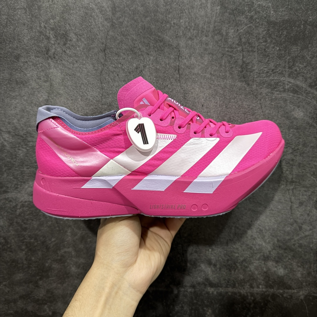 【NO.1纯原】Adidas Adizero Adios Pro 4 M竞训跑步鞋 JR1269 市场独一档品质 区别所有版本 原鞋购入开发数月 原材料 原档案打造 细节版型一比一 独立双层组合底私模. 搭配ENERGYRODS 2.0真碳柱，每一步都动力满满 鞋面用的是Lightlock技术，轻透又贴合，就像给脚定制的一样。 中底是全掌Lightstrike Pro泡棉，软弹感超绝 真正一比一还原真实脚感💪🏻 尺码：36 36.5 37 38 38.5 39 40 40.5 41 42 42.5 43 44 44.5 45 46-选品中心