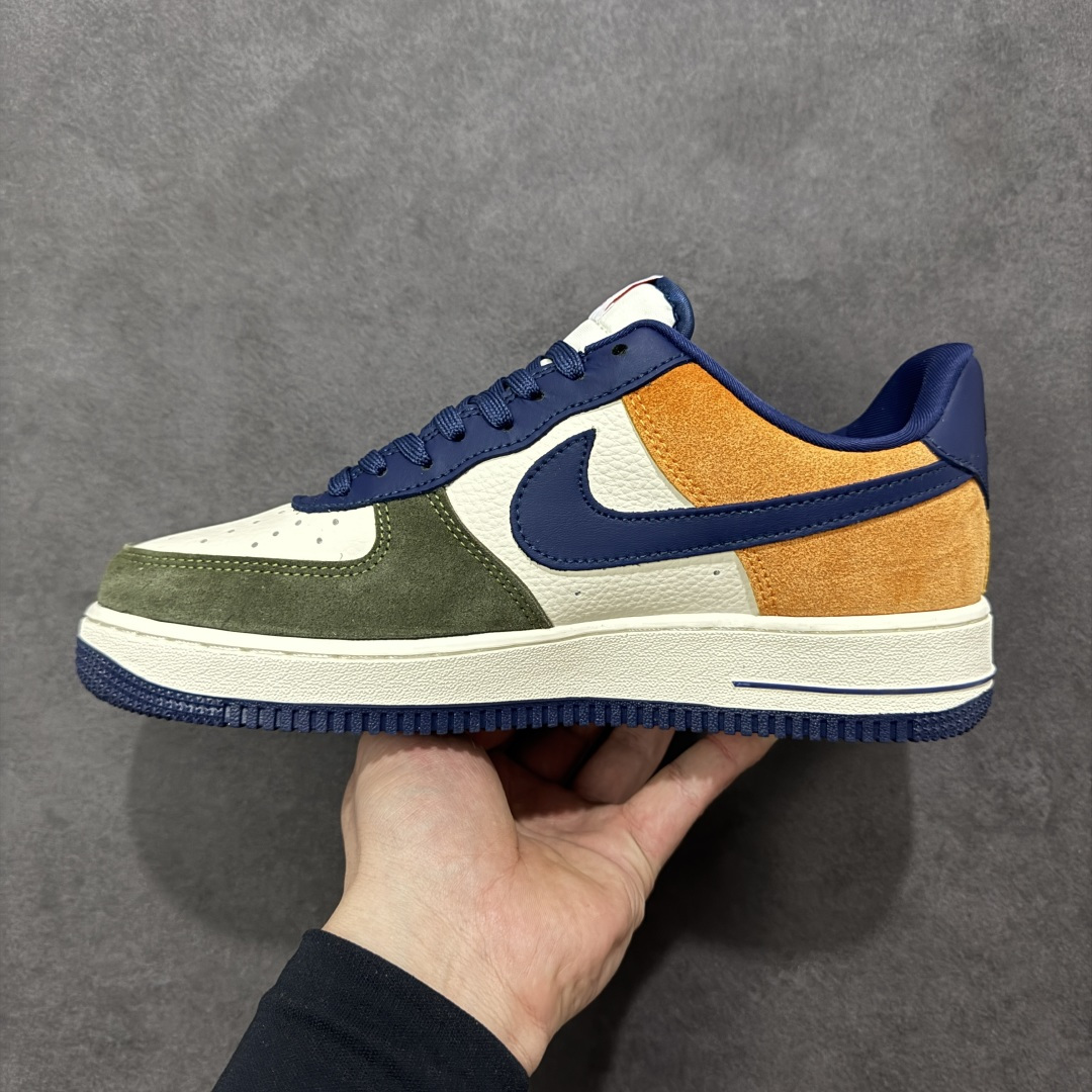 图片[2]-【定制版】NIke Air Force 1 \’07 Low “野林橙蓝” 空军一号低帮 运动鞋 休闲鞋 折边针车 工艺难度大 原楦头原纸板 高端定制鞋盒 原厂鞋底 超高清洁度 细节完美 货号：DF0188-124 尺码：36 36.5 37.5 38 38.5 39 40 40.5 41 42 42.5 43 44 44.5 45-选品中心