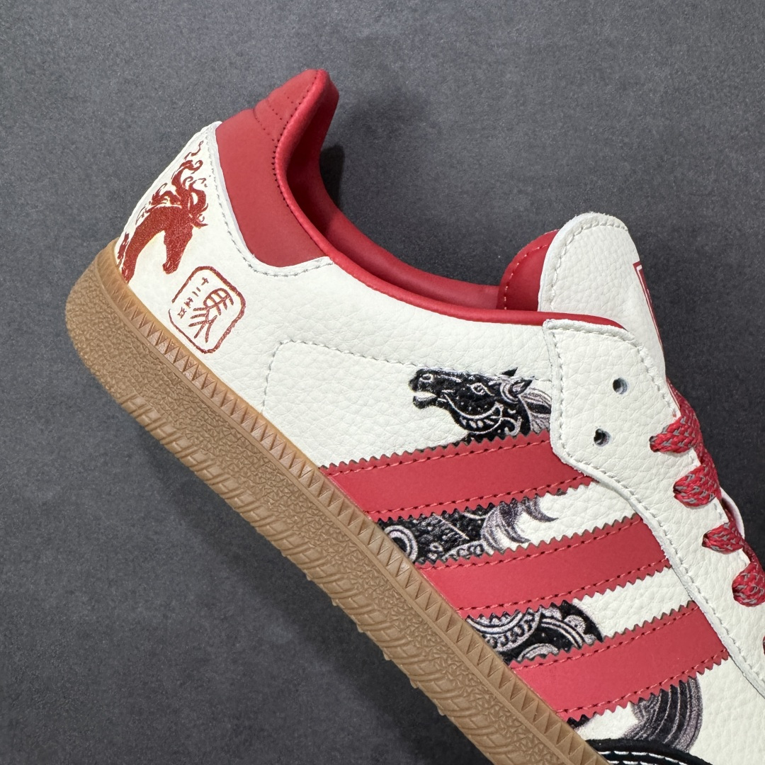 图片[6]-【定制版】adidas SAMBA OG F马年联名款 德训鞋 大厂纯原品质出货 超高清洁度 细节完美 舒适百搭 低帮休闲板鞋 男女同款 货号 LX0910 尺码：36 36.5 37.5 38 38.5 39 40 40.5 41 42 42.5 43 44 45-选品中心