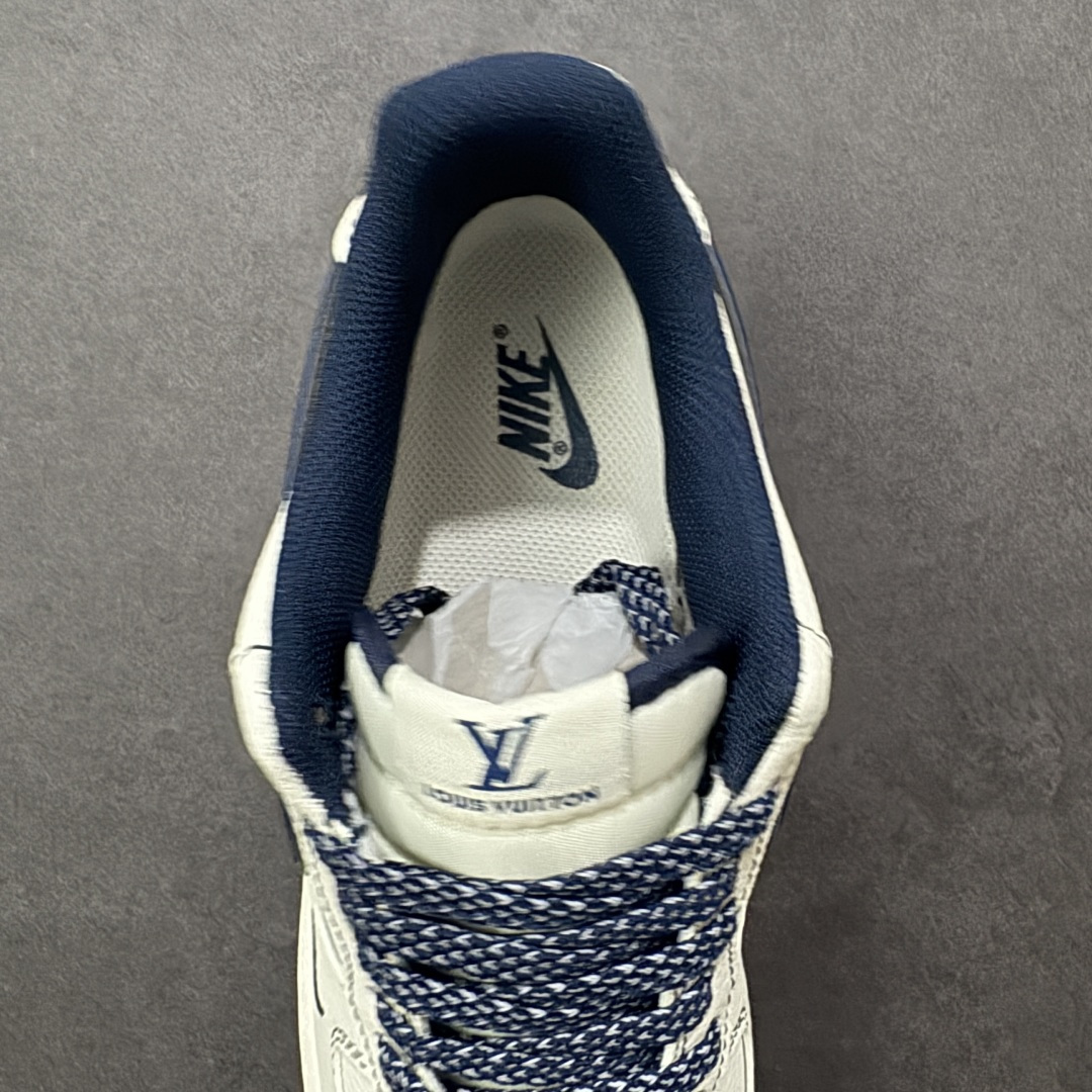 图片[7]-【定制版】Nike Air Force 1\’07 Low LV联名 深蓝经典老花 空军一号低帮休闲板鞋  #原楦头原纸板 高端定制鞋盒 原厂鞋底 超高清洁度 细节完美 货号：HH7518-078  尺码：36 36.5 37.5 38 38.5 39 40 40.5 41 42 42.5 43 44 44.5 45-选品中心