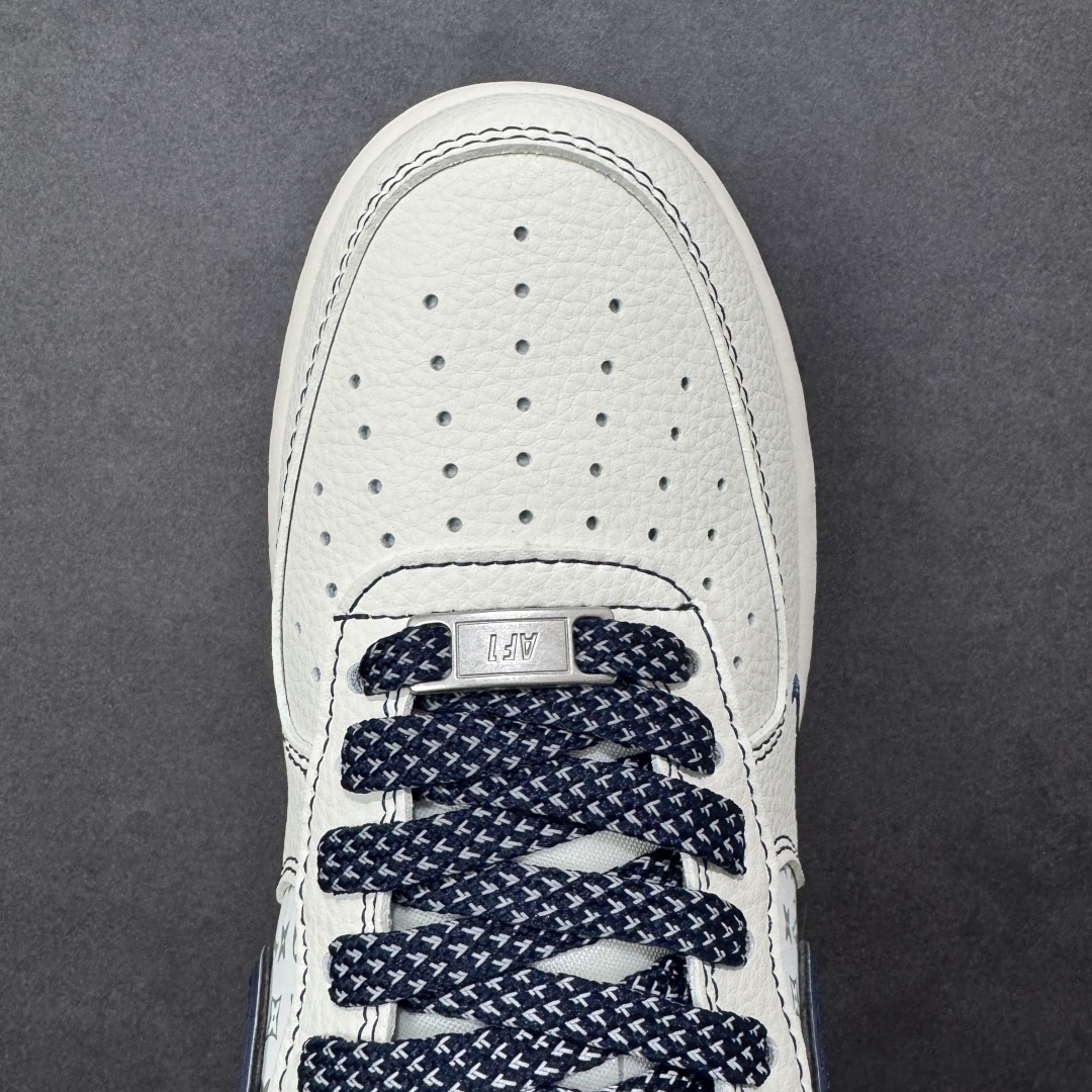 图片[8]-【定制版】Nike Air Force 1\’07 Low LV联名 深蓝经典老花 空军一号低帮休闲板鞋  #原楦头原纸板 高端定制鞋盒 原厂鞋底 超高清洁度 细节完美 货号：HH7518-078  尺码：36 36.5 37.5 38 38.5 39 40 40.5 41 42 42.5 43 44 44.5 45-选品中心