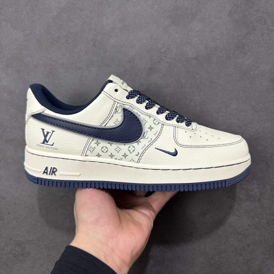 【定制版】Nike Air Force 1\'07 Low LV联名 深蓝经典老花 空军一号低帮休闲板鞋  #原楦头原纸板 高端定制鞋盒 原厂鞋底 超高清洁度 细节完美 货号：HH7518-078  尺码：36 36.5 37.5 38 38.5 39 40 40.5 41 42 42.5 43 44 44.5 45-选品中心