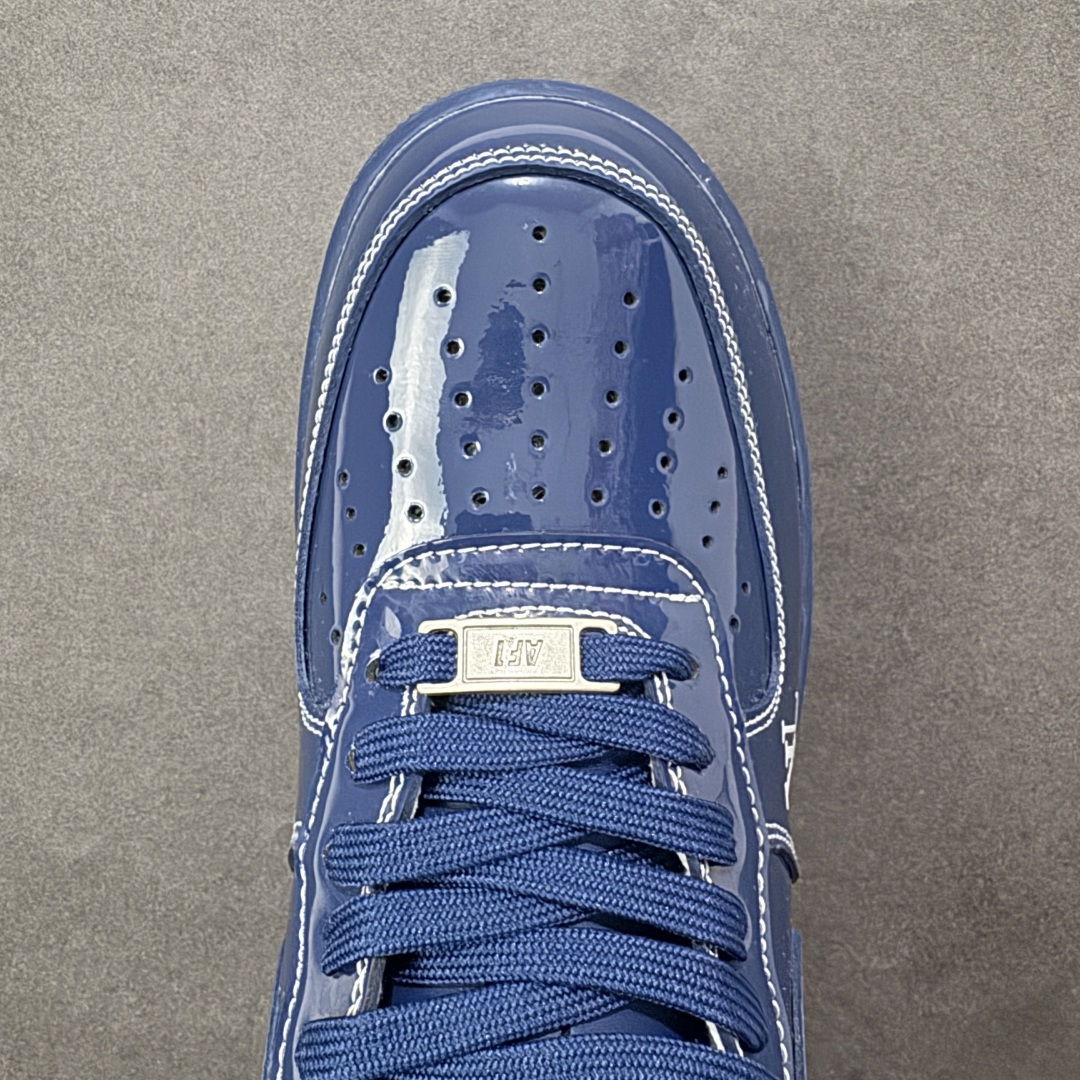图片[8]-【定制版】NIke Air Force 1 \’07 Low “LV联名–琉璃幽蓝” 空军一号低帮 运动鞋 休闲鞋 折边针车 工艺难度大 原楦头原纸板 高端定制鞋盒 原厂鞋底 超高清洁度 细节完美 货号：NH0601-524 尺码：36 36.5 37.5 38 38.5 39 40 40.5 41 42 42.5 43 44 44.5 45-选品中心