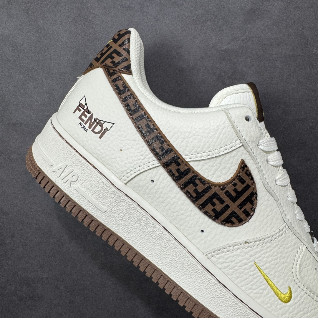 图片[6]-【定制版】公司级NIke Air Force 1 \’07 Low “芬迪联名–米棕老花” 空军一号低帮 运动鞋 休闲鞋 折边针车 工艺难度大 原楦头原纸板 高端定制鞋盒 原厂鞋底 超高清洁度 细节完美 货号：XY9025-019 尺码：36 36.5 37.5 38 38.5 39 40 40.5 41 42 42.5 43 44 44.5 45-选品中心