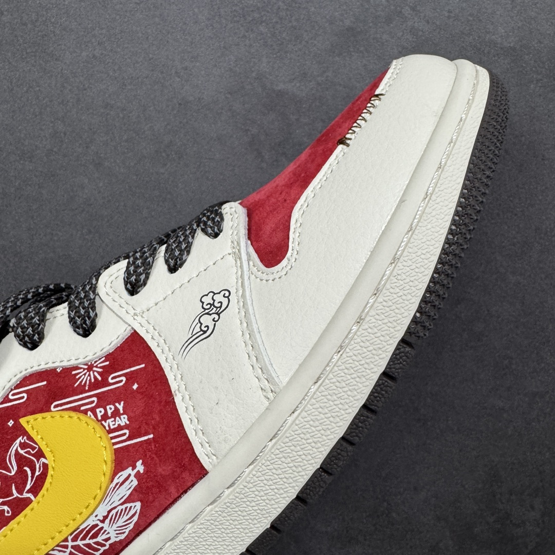 图片[5]-【定制版】Air Jordan 1 Low AJ1 乔1 马年限定 高端定制 低帮复古篮球鞋  #定制皮料 原厂3D打印 定制鞋盒 原楦原纸板 纯正空军版型 内置全掌气垫 货号：JP2026-165  尺码：36 36.5 37.5 38 38.5 39 40 40.5 41 42 42.5 43 44 44.5 45-选品中心