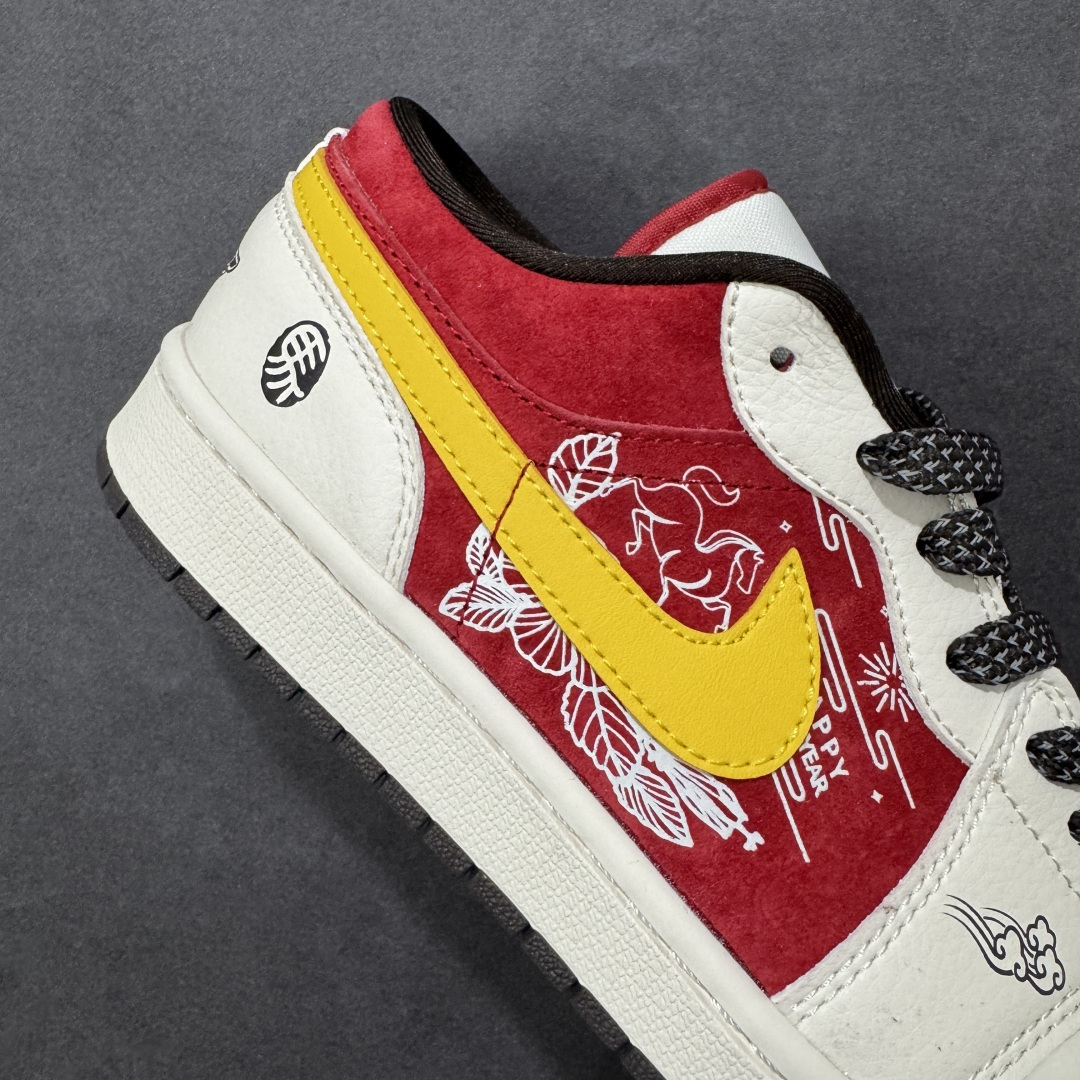 图片[6]-【定制版】Air Jordan 1 Low AJ1 乔1 马年限定 高端定制 低帮复古篮球鞋  #定制皮料 原厂3D打印 定制鞋盒 原楦原纸板 纯正空军版型 内置全掌气垫 货号：JP2026-165  尺码：36 36.5 37.5 38 38.5 39 40 40.5 41 42 42.5 43 44 44.5 45-选品中心