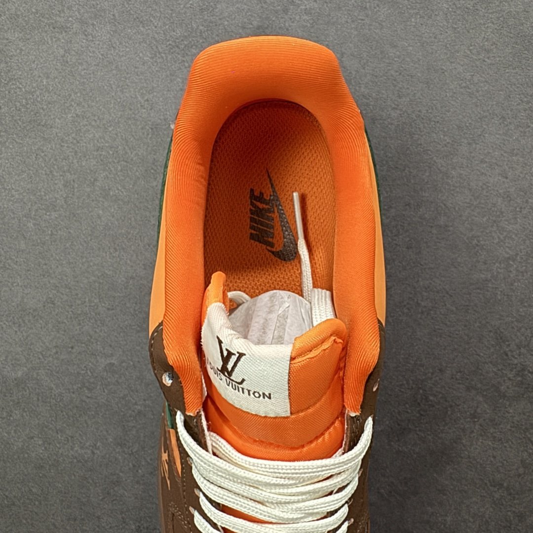 图片[7]-【定制版】NIke Air Force 1 \’07 Low “LV联名–橙棕雅绿” 空军一号低帮 运动鞋 休闲鞋 折边针车 工艺难度大 原楦头原纸板 高端定制鞋盒 原厂鞋底 超高清洁度 细节完美 货号：DF0188-126 尺码：36 36.5 37.5 38 38.5 39 40 40.5 41 42 42.5 43 44 44.5 45-选品中心