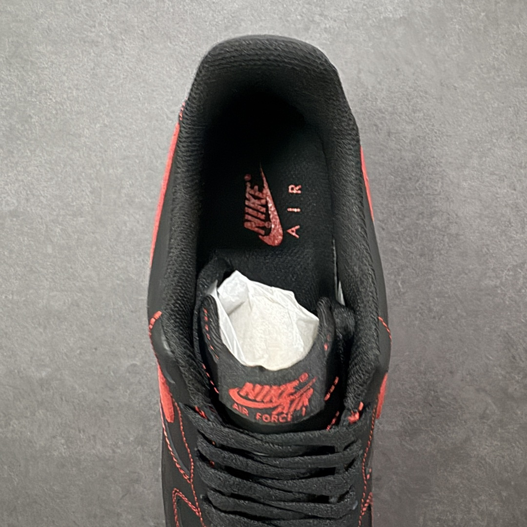 图片[7]-【定制版】Nike Air Force 1\’07 Low 黑红 空军一号低帮休闲板鞋  #定制皮料 原厂3D打印 定制鞋盒 原楦原纸板 纯正空军版型 内置全掌气垫 货号：ZH0316-142  尺码：36 36.5 37.5 38 38.5 39 40 40.5 41 42 42.5 43 44 44.5 45-选品中心