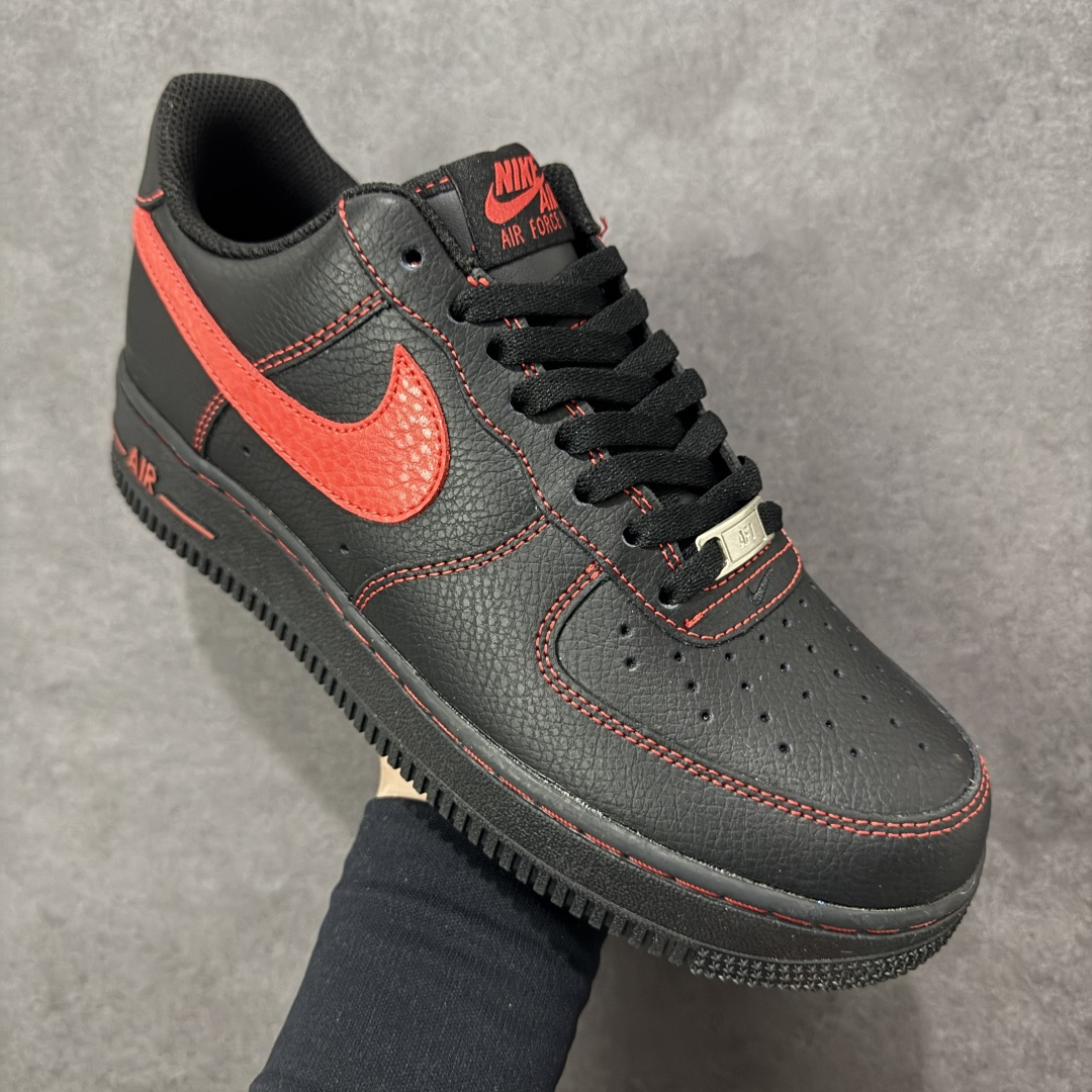 图片[3]-【定制版】Nike Air Force 1\’07 Low 黑红 空军一号低帮休闲板鞋  #定制皮料 原厂3D打印 定制鞋盒 原楦原纸板 纯正空军版型 内置全掌气垫 货号：ZH0316-142  尺码：36 36.5 37.5 38 38.5 39 40 40.5 41 42 42.5 43 44 44.5 45-选品中心