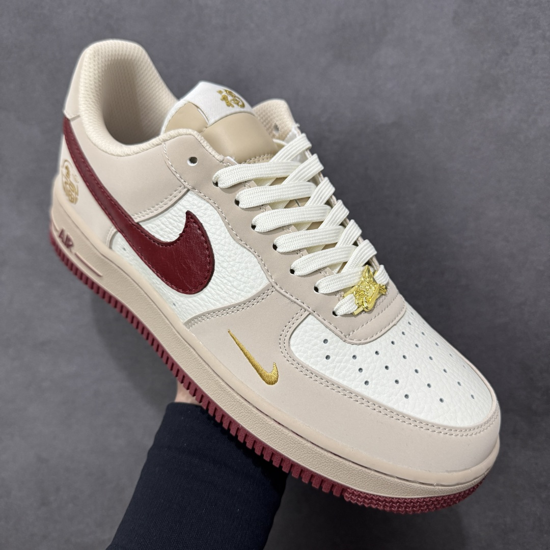 图片[3]-【定制版】公司级NIke Air Force 1 \’07 Low “马年限定–米褐杏红” 空军一号低帮 运动鞋 休闲鞋 折边针车 工艺难度大 原楦头原纸板 高端定制鞋盒 原厂鞋底 超高清洁度 细节完美 货号：NH0601-522 尺码：36 36.5 37.5 38 38.5 39 40 40.5 41 42 42.5 43 44 44.5 45-选品中心
