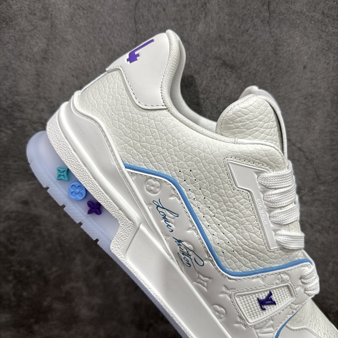 图片[7]-【PK纯原版】Louis Vuitton 路易威登 LV Trainer 低帮休闲板鞋 同步官方2025最新原版包装 海淘代购同渠道品质 高端零售 外贸充正专供 原版购入开发 ZP级全套包装 完美楦型 正确卡色 大底TPU 质感媲美原版 细节与原版一致 请注意区分市面通货材 尺码：39 40 41 42 43 44 45 46-选品中心