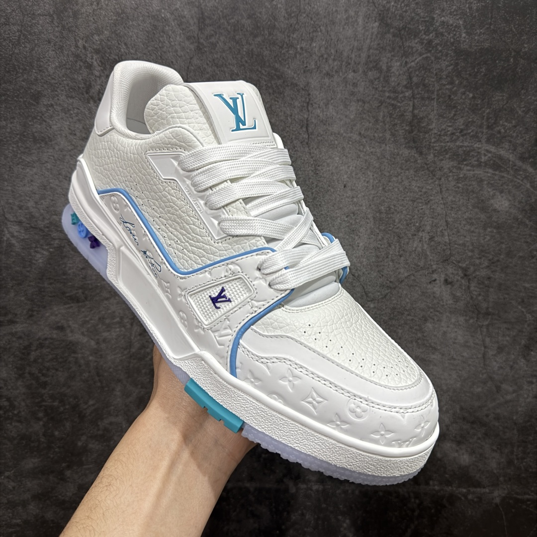 图片[3]-【PK纯原版】Louis Vuitton 路易威登 LV Trainer 低帮休闲板鞋 同步官方2025最新原版包装 海淘代购同渠道品质 高端零售 外贸充正专供 原版购入开发 ZP级全套包装 完美楦型 正确卡色 大底TPU 质感媲美原版 细节与原版一致 请注意区分市面通货材 尺码：39 40 41 42 43 44 45 46-选品中心