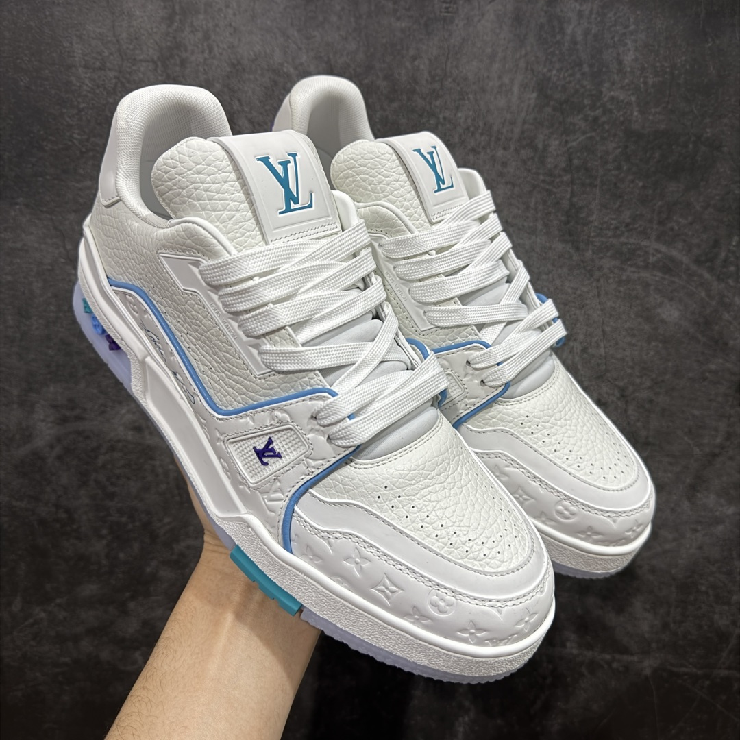 【PK纯原版】Louis Vuitton 路易威登 LV Trainer 低帮休闲板鞋 同步官方2025最新原版包装 海淘代购同渠道品质 高端零售 外贸充正专供 原版购入开发 ZP级全套包装 完美楦型 正确卡色 大底TPU 质感媲美原版 细节与原版一致 请注意区分市面通货材 尺码：39 40 41 42 43 44 45 46-选品中心