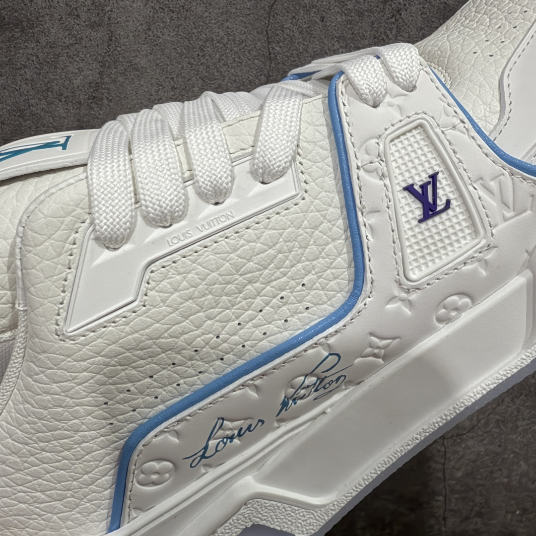 图片[4]-【PK纯原版】Louis Vuitton 路易威登 LV Trainer 低帮休闲板鞋 同步官方2025最新原版包装 海淘代购同渠道品质 高端零售 外贸充正专供 原版购入开发 ZP级全套包装 完美楦型 正确卡色 大底TPU 质感媲美原版 细节与原版一致 请注意区分市面通货材 尺码：39 40 41 42 43 44 45 46-选品中心