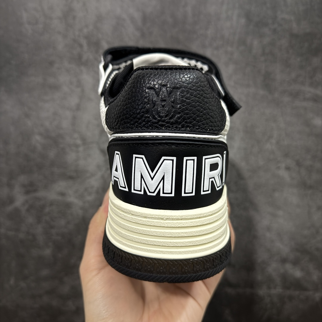 图片[4]-【佛山超A版】AMIRI 埃米尔 MA Skyline系列 复古 厚底 魔术贴 情侣款 休闲运动板鞋 全新MA Skyline系列，立体MA QUAD点缀，采用双色橡胶鞋底搭配质感皮革鞋面，闭合方式采用魔术贴＋鞋带，个性复古篮球风格 ▪️面料： 原版定制进口头层牛皮 ▪️内里： 原版定制透气网里 ▪️大底： 原版开模防滑橡胶材质 ▪️底厚： 4CM ▪️尺码： 男款39-46-选品中心