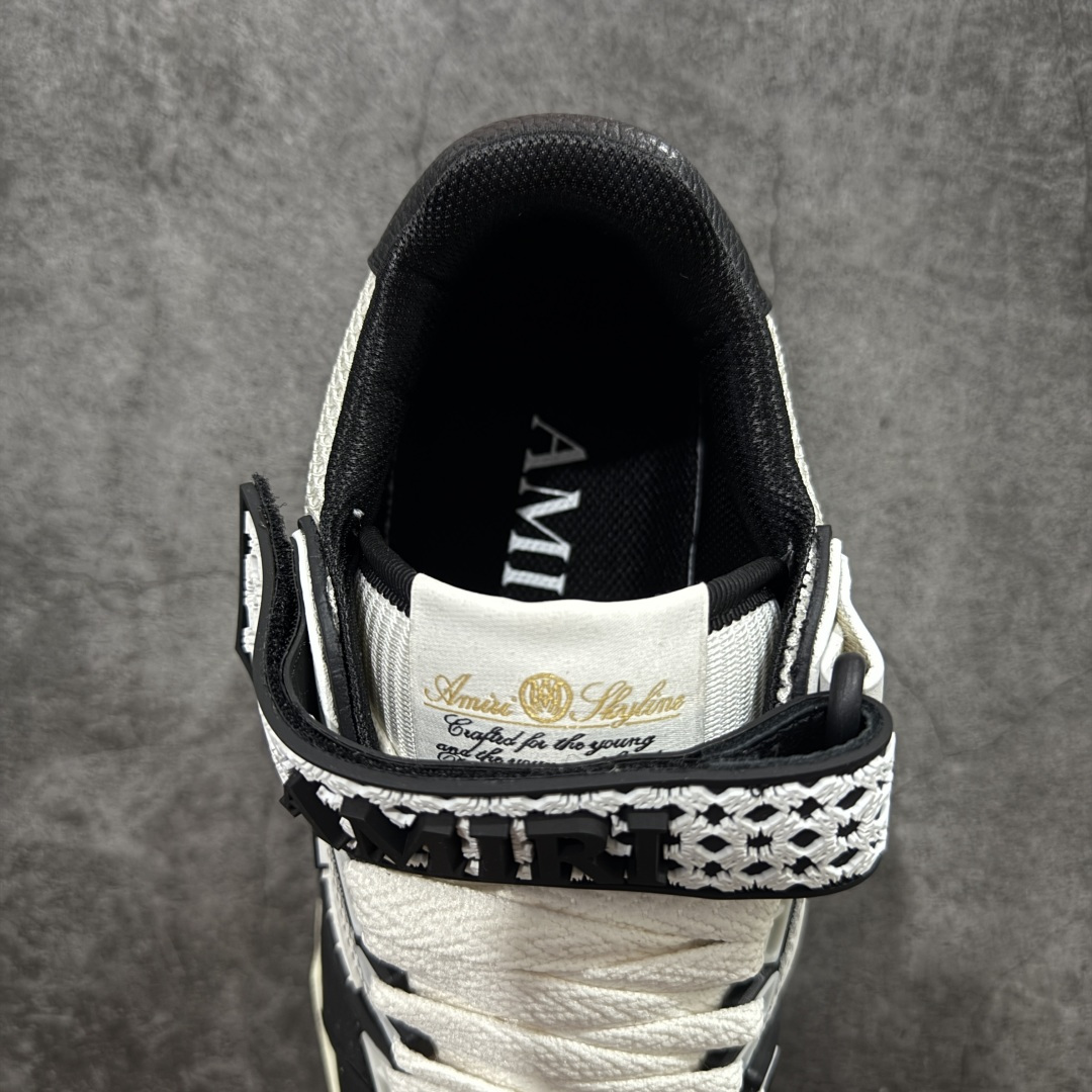 图片[8]-【佛山超A版】AMIRI 埃米尔 MA Skyline系列 复古 厚底 魔术贴 情侣款 休闲运动板鞋 全新MA Skyline系列，立体MA QUAD点缀，采用双色橡胶鞋底搭配质感皮革鞋面，闭合方式采用魔术贴＋鞋带，个性复古篮球风格 ▪️面料： 原版定制进口头层牛皮 ▪️内里： 原版定制透气网里 ▪️大底： 原版开模防滑橡胶材质 ▪️底厚： 4CM ▪️尺码： 男款39-46-选品中心