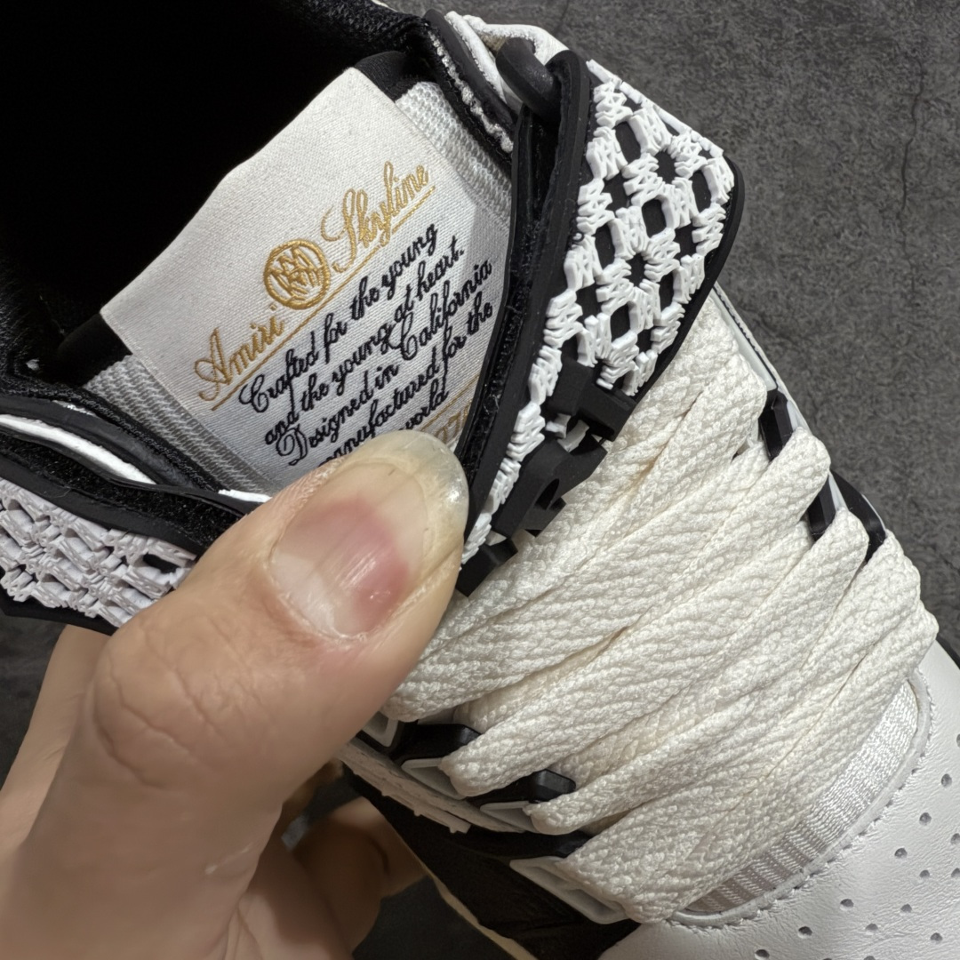 图片[6]-【佛山超A版】AMIRI 埃米尔 MA Skyline系列 复古 厚底 魔术贴 情侣款 休闲运动板鞋 全新MA Skyline系列，立体MA QUAD点缀，采用双色橡胶鞋底搭配质感皮革鞋面，闭合方式采用魔术贴＋鞋带，个性复古篮球风格 ▪️面料： 原版定制进口头层牛皮 ▪️内里： 原版定制透气网里 ▪️大底： 原版开模防滑橡胶材质 ▪️底厚： 4CM ▪️尺码： 男款39-46-选品中心