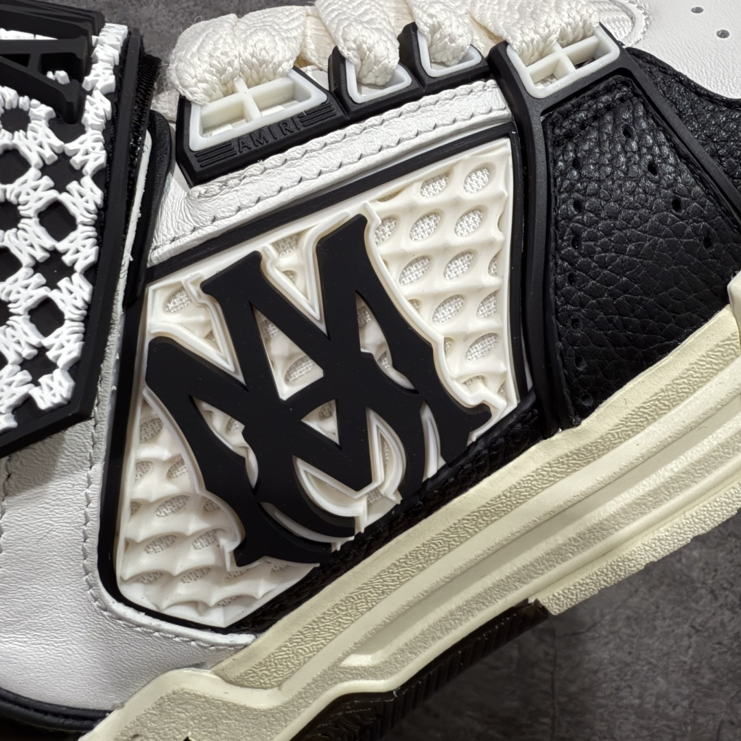 图片[4]-【佛山超A版】AMIRI 埃米尔 MA Skyline系列 复古 厚底 魔术贴 情侣款 休闲运动板鞋 全新MA Skyline系列，立体MA QUAD点缀，采用双色橡胶鞋底搭配质感皮革鞋面，闭合方式采用魔术贴＋鞋带，个性复古篮球风格 ▪️面料： 原版定制进口头层牛皮 ▪️内里： 原版定制透气网里 ▪️大底： 原版开模防滑橡胶材质 ▪️底厚： 4CM ▪️尺码： 男款39-46-选品中心