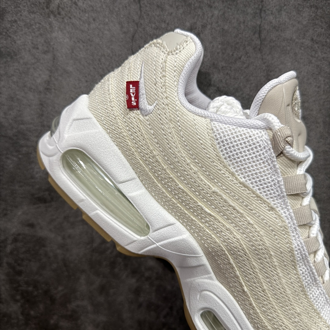 图片[7]-【KZ纯原】Levi\’s x NK Air Max 95 “White and Ecru”舒适耐磨 低帮跑步鞋 男女同款 李维斯联名米色 HM4743-100 外贸顶级专供 区别先行版 全部配色原鞋原尺码开发生产 极致还原 全部原厂材料一比一打造 一眼ZP既视感 欢迎对比市场版本 尺码：40 40.5 41 42 42.5 43 44 44.5 45 46 46.5 47.5 48 48.5-选品中心
