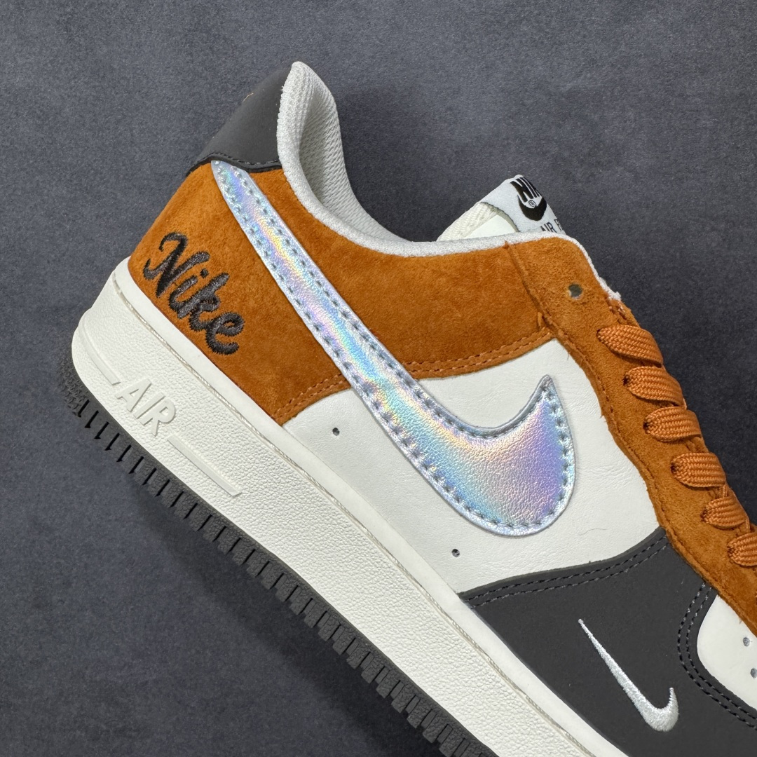 图片[6]-【定制版】NIke Air Force 1 \’07 Low “棕灰镭射” 空军一号低帮 运动鞋 休闲鞋 折边针车 工艺难度大 原楦头原纸板 高端定制鞋盒 原厂鞋底 超高清洁度 细节完美 货号：NH0601-530 尺码：36 36.5 37.5 38 38.5 39 40 40.5 41 42 42.5 43 44 44.5 45-选品中心