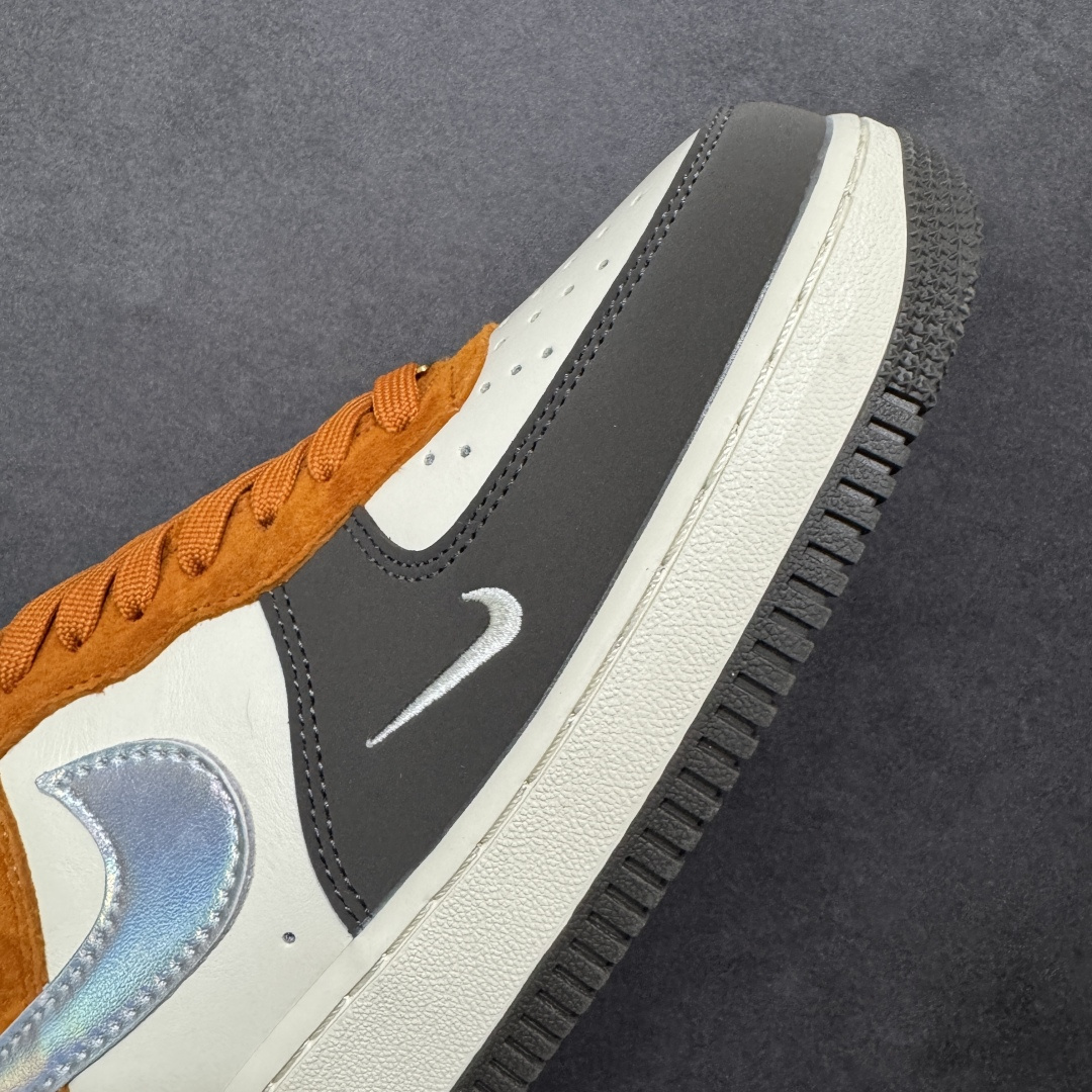 图片[5]-【定制版】NIke Air Force 1 \’07 Low “棕灰镭射” 空军一号低帮 运动鞋 休闲鞋 折边针车 工艺难度大 原楦头原纸板 高端定制鞋盒 原厂鞋底 超高清洁度 细节完美 货号：NH0601-530 尺码：36 36.5 37.5 38 38.5 39 40 40.5 41 42 42.5 43 44 44.5 45-选品中心