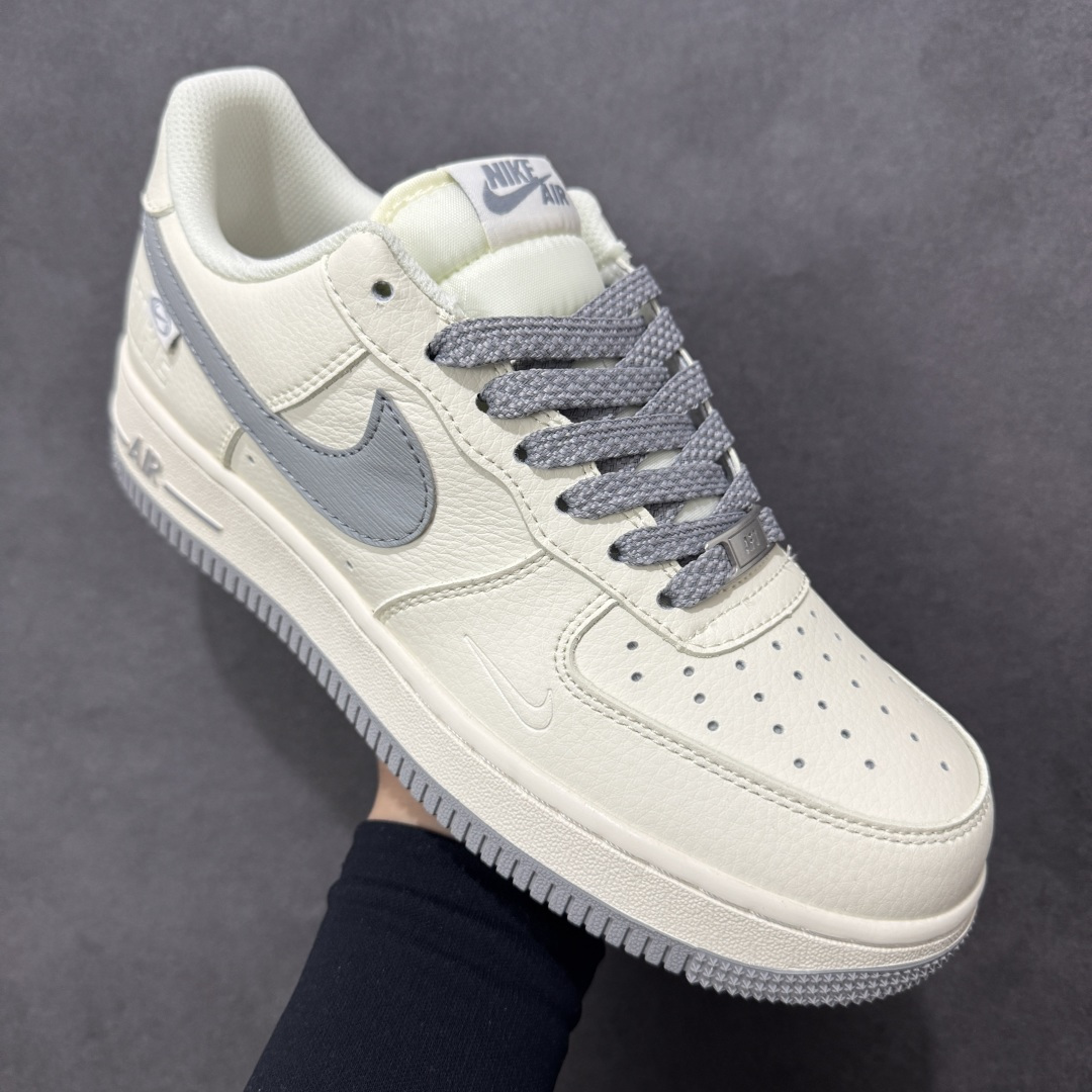 图片[3]-【定制版】Nike Air Force 1\’07 Low 米白烟灰 空军一号低帮休闲板鞋  #原楦头原纸板 高端定制鞋盒 原厂鞋底 超高清洁度 细节完美 货号：SM6668-121  尺码：36 36.5 37.5 38 38.5 39 40 40.5 41 42 42.5 43 44 44.5 45-选品中心