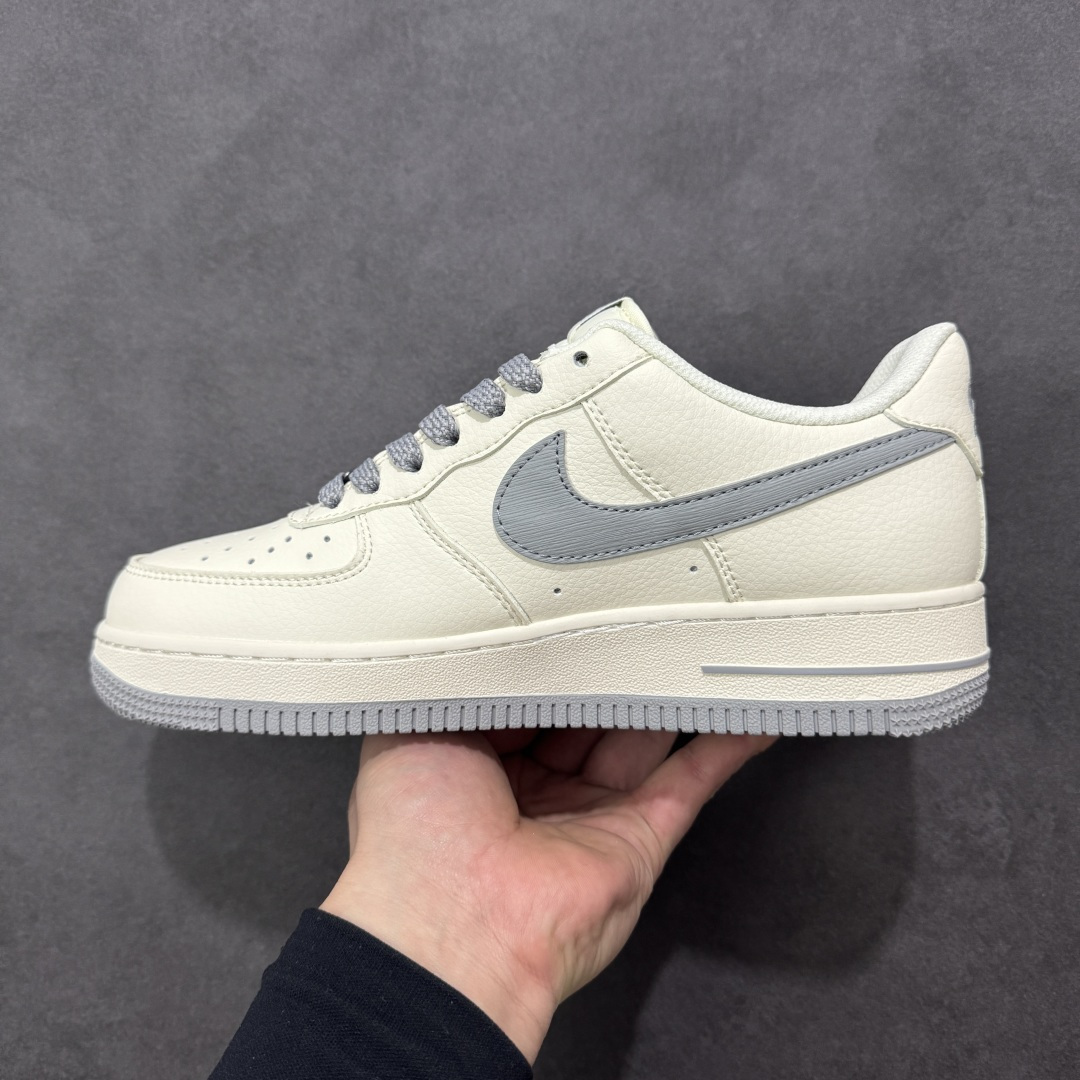 图片[2]-【定制版】Nike Air Force 1\’07 Low 米白烟灰 空军一号低帮休闲板鞋  #原楦头原纸板 高端定制鞋盒 原厂鞋底 超高清洁度 细节完美 货号：SM6668-121  尺码：36 36.5 37.5 38 38.5 39 40 40.5 41 42 42.5 43 44 44.5 45-选品中心