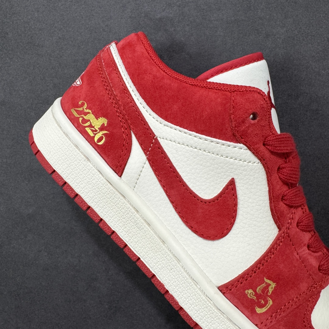 图片[6]-【定制版】Air Jordan 1 Low AJ1 乔1 2026马年限定 高端定制 低帮复古篮球鞋  #定制皮料 原厂3D打印 定制鞋盒 原楦原纸板 纯正空军版型 内置全掌气垫 货号：DX6259-602  尺码：36 36.5 37.5 38 38.5 39 40 40.5 41 42 42.5 43 44 44.5 45-选品中心