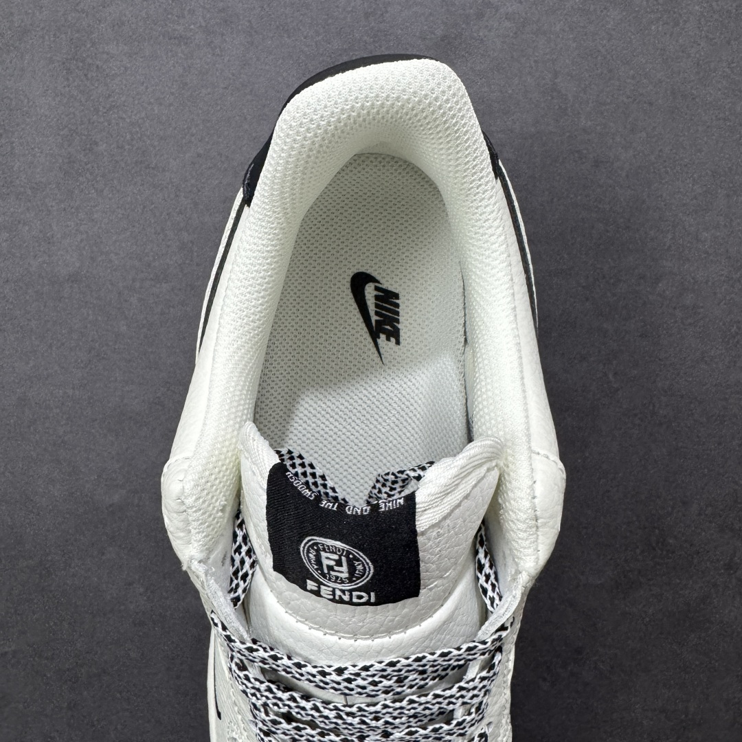 图片[7]-【定制版】NIke Air Force 1 \’07 Low “芬迪联名–奶霜墨纹” 空军一号低帮 运动鞋 休闲鞋 折边针车 工艺难度大 原楦头原纸板 高端定制鞋盒 原厂鞋底 超高清洁度 细节完美 货号：XY9025-020 尺码：36 36.5 37.5 38 38.5 39 40 40.5 41 42 42.5 43 44 44.5 45-选品中心