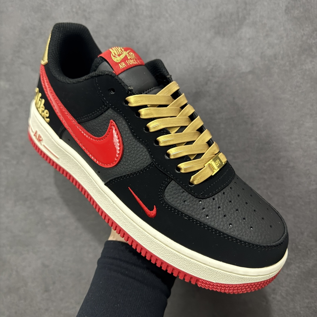 定制版 NIke Air Force 1 '07 Low “黑金赤焰” 空军一号低帮 运动鞋 休闲鞋 NH0601-528 定制版 NIke Air Force 1 '07 Low “黑金赤焰” 空军一号低帮 运动鞋 休闲鞋 NH0601-528