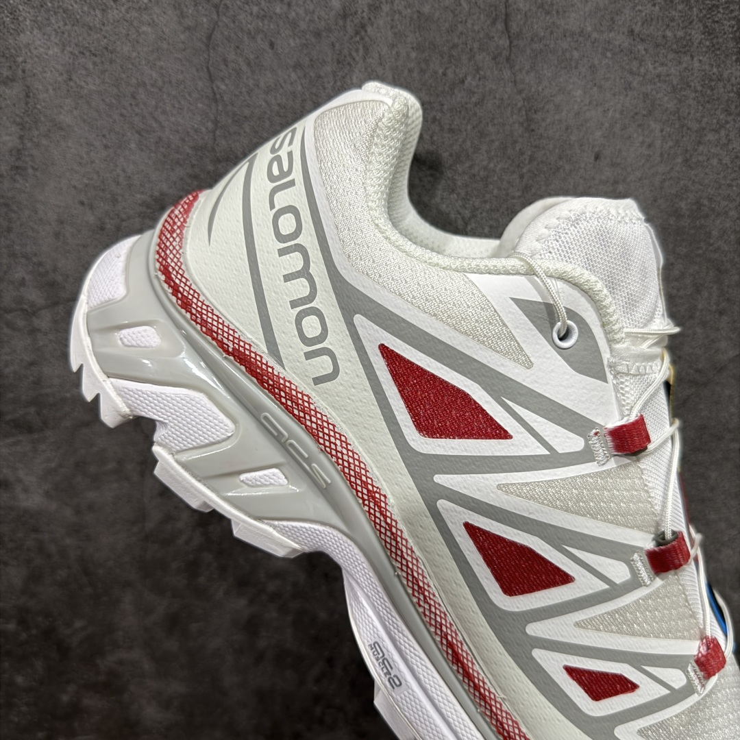 图片[7]-【莞产定制版】SALOMON XT-6 GTX萨洛蒙潮流越野机能户外功能鞋 涂鸦手绘 412529 纯原外贸平台特供订单 耗时半年巨作 全套原纸板楦头开发 原厂特供网布配套加持 确保原汁原味 完美呈现版型 原档数据独家私模五层组合大底 原装Ortholite轻量化鞋垫 中底布带钢印编号 原厂TPU锁扣 进口港宝加持 后跟自然饱满 还原公司包裹性 鞋面以“锯齿”状的包裹系统呈现 在基色底之下加入了各种色点缀 将公司的最新技术和时尚前卫的造型融入耐用的长跑款式中 鞋面由 TPU 薄膜制成 并焊接在高耐磨网眼上 使其既时尚又坚固 由 ACS底盘支撑 可增强稳定性和支撑力 以及由橡胶凸耳 Contragrip外底覆盖的 EVA 缓冲中底 旨在应对崎岖的地形 鞋舌上的彩色Salomon 标签、Quicklace 系统以及鞋头、鞋舌和鞋跟上的附加品牌使细节更加完美 让穿着者可以轻松驾驭户外与通勤下的任何运动生活场景 无缝鞋身户外随意纵横 颜值与脚感兼备 出街通勤 绝对非常吸睛 你值得拥有 尺码：37-45-选品中心