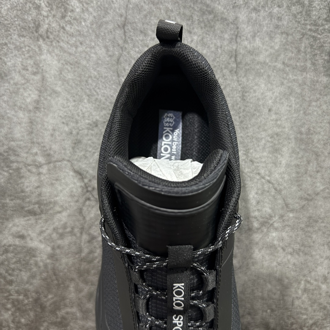 图片[8]-【公司级】可隆KOLON SPORT Skyler 2 舒适柔软 防水支撑轻便回弹 低帮 徒步鞋 黑色 脚感软到像踩云朵☁️—鞋面柔软贴合脚型，走石子路也不硌脚；防滑V黄金大底纹路深似锯齿，泥地、陡坡都稳稳拿捏，下雨天也不怕打滑。黑色耐脏又百搭，日常穿去上班是低调质感，进山徒步是可靠装备，从城市到山野，一双鞋承包所有 “出走计划” 尺码：39-45-选品中心