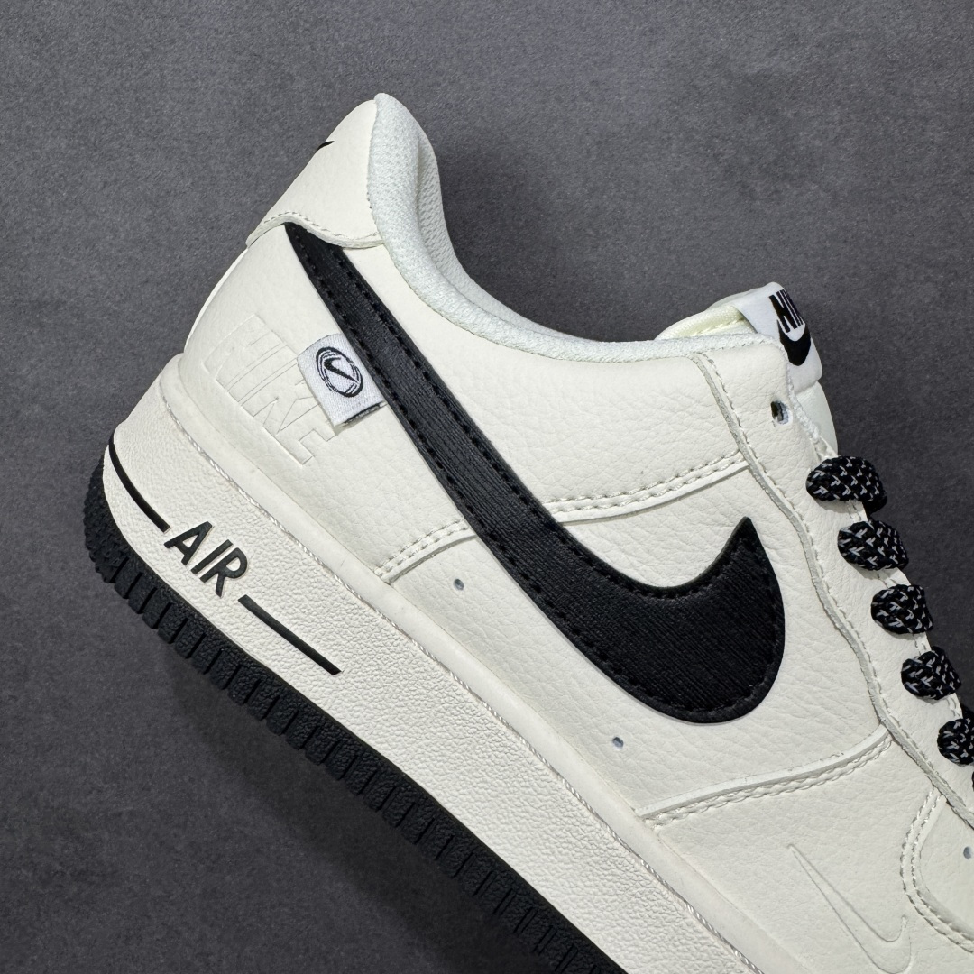 图片[6]-【定制版】NIke Air Force 1 \’07 Low “NIKE压纹——米白黑树纹”空军一号 低帮 运动鞋 休闲鞋 折边针车 工艺难度大 原楦头原纸板 原装鞋盒 定制五金配件 内置全掌气垫 原厂鞋底 货号：SM6668-120 尺码：36 36.5 37.5 38 38.5 39 40 40.5 41 42 42.5 43 44 44.5 45-选品中心