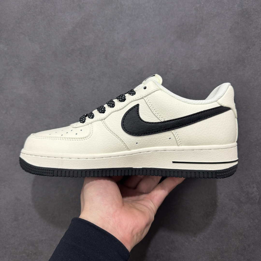 图片[2]-【定制版】NIke Air Force 1 \’07 Low “NIKE压纹——米白黑树纹”空军一号 低帮 运动鞋 休闲鞋 折边针车 工艺难度大 原楦头原纸板 原装鞋盒 定制五金配件 内置全掌气垫 原厂鞋底 货号：SM6668-120 尺码：36 36.5 37.5 38 38.5 39 40 40.5 41 42 42.5 43 44 44.5 45-选品中心