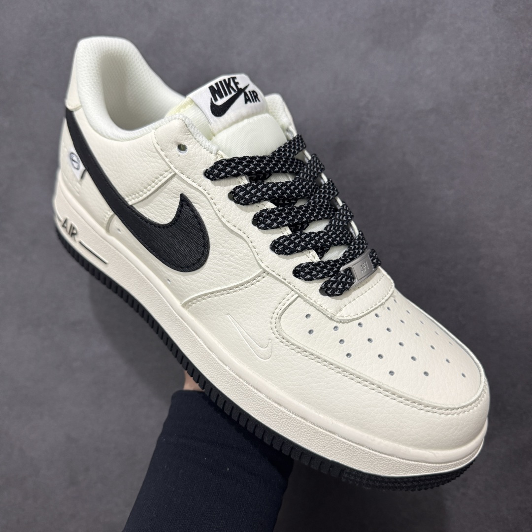 图片[3]-【定制版】NIke Air Force 1 \’07 Low “NIKE压纹——米白黑树纹”空军一号 低帮 运动鞋 休闲鞋 折边针车 工艺难度大 原楦头原纸板 原装鞋盒 定制五金配件 内置全掌气垫 原厂鞋底 货号：SM6668-120 尺码：36 36.5 37.5 38 38.5 39 40 40.5 41 42 42.5 43 44 44.5 45-选品中心