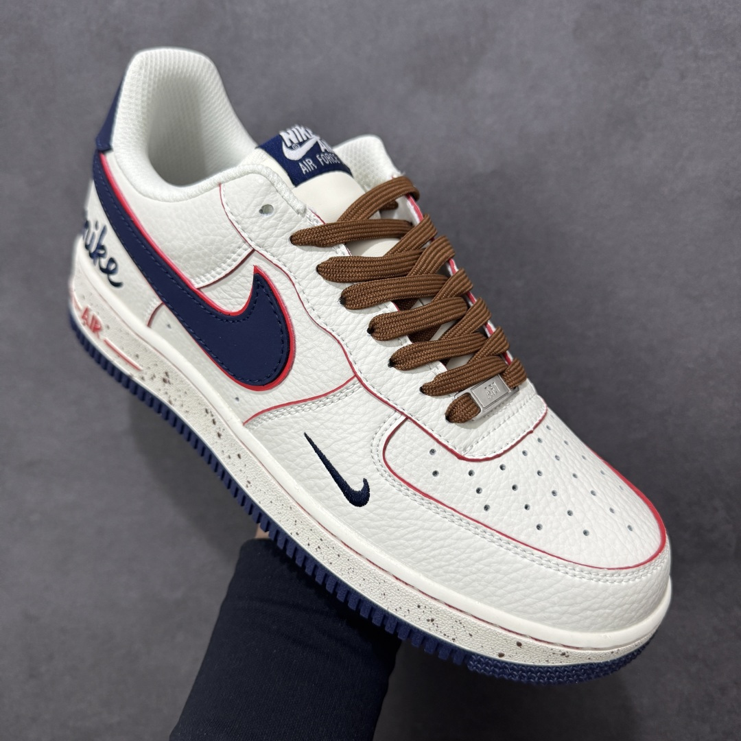 图片[3]-【定制版】公司级NIke Air Force 1 \’07 Low “奶白蓝红斑点” 空军一号低帮 运动鞋 休闲鞋 折边针车 工艺难度大 原楦头原纸板 高端定制鞋盒 原厂鞋底 超高清洁度 细节完美 货号：NH0601-545 尺码：36 36.5 37.5 38 38.5 39 40 40.5 41 42 42.5 43 44 44.5 45-选品中心