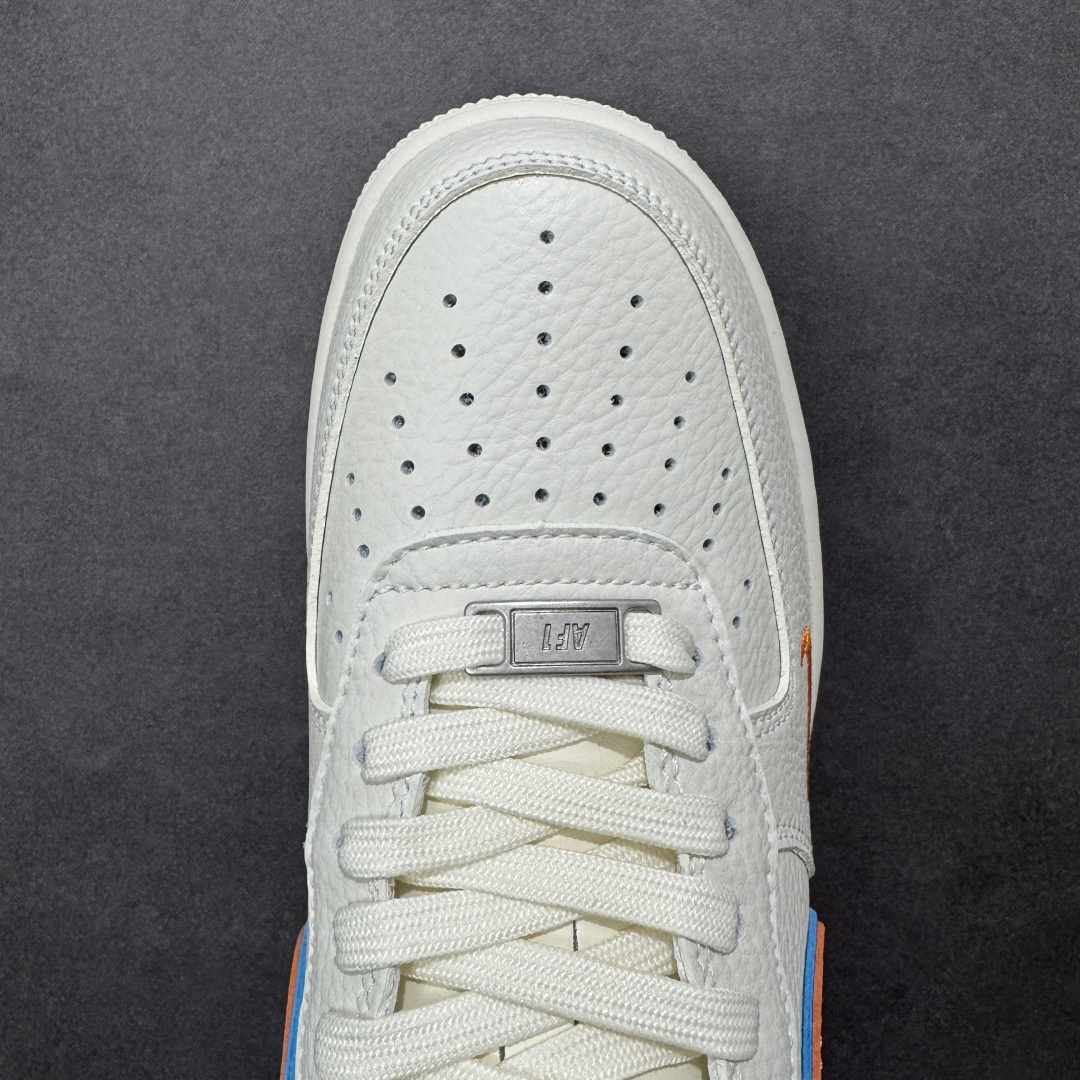 图片[8]-【定制版】公司级NIke Air Force 1 \’07 Low “奶白橙蓝” 空军一号低帮 运动鞋 休闲鞋 折边针车 工艺难度大 原楦头原纸板 高端定制鞋盒 原厂鞋底 超高清洁度 细节完美 货号：NH0601-542 尺码：36 36.5 37.5 38 38.5 39 40 40.5 41 42 42.5 43 44 44.5 45-选品中心