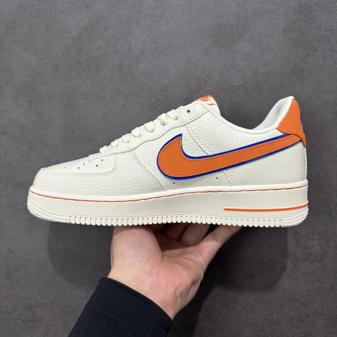 图片[2]-【定制版】公司级NIke Air Force 1 \’07 Low “奶白橙蓝” 空军一号低帮 运动鞋 休闲鞋 折边针车 工艺难度大 原楦头原纸板 高端定制鞋盒 原厂鞋底 超高清洁度 细节完美 货号：NH0601-542 尺码：36 36.5 37.5 38 38.5 39 40 40.5 41 42 42.5 43 44 44.5 45-选品中心