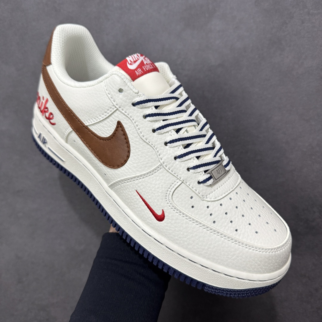 图片[3]-【定制版】公司级NIke Air Force 1 \’07 Low “奶白棕红” 空军一号低帮 运动鞋 休闲鞋 折边针车 工艺难度大 原楦头原纸板 高端定制鞋盒 原厂鞋底 超高清洁度 细节完美 货号：NH0601-541 尺码：36 36.5 37.5 38 38.5 39 40 40.5 41 42 42.5 43 44 44.5 45-选品中心