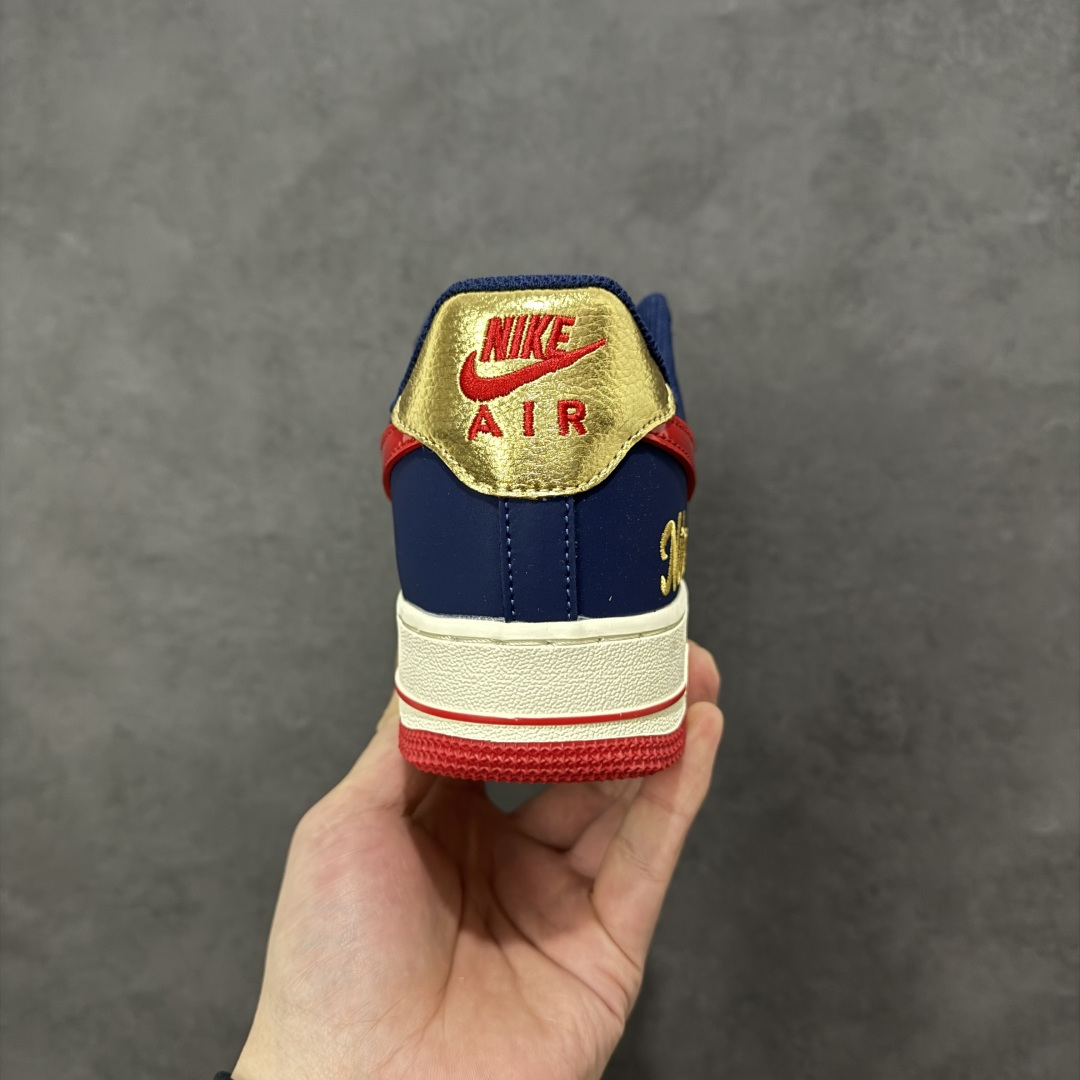 图片[4]-【定制版】公司级NIke Air Force 1 \’07 Low “蓝红金芒” 空军一号低帮 运动鞋 休闲鞋 折边针车 工艺难度大 原楦头原纸板 高端定制鞋盒 原厂鞋底 超高清洁度 细节完美 货号：NH0601-529 尺码：36 36.5 37.5 38 38.5 39 40 40.5 41 42 42.5 43 44 44.5 45-选品中心
