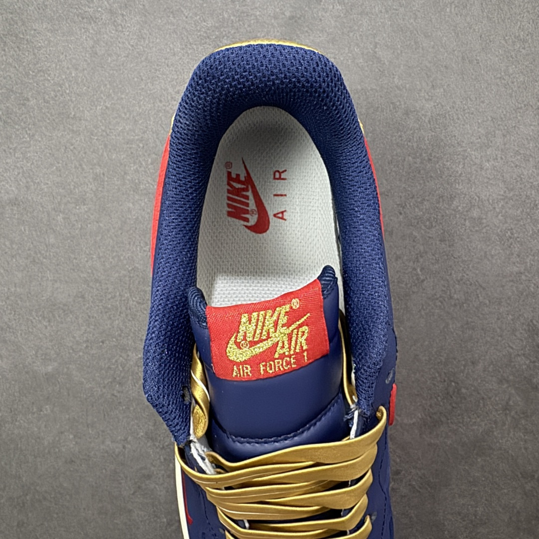 图片[7]-【定制版】公司级NIke Air Force 1 \’07 Low “蓝红金芒” 空军一号低帮 运动鞋 休闲鞋 折边针车 工艺难度大 原楦头原纸板 高端定制鞋盒 原厂鞋底 超高清洁度 细节完美 货号：NH0601-529 尺码：36 36.5 37.5 38 38.5 39 40 40.5 41 42 42.5 43 44 44.5 45-选品中心