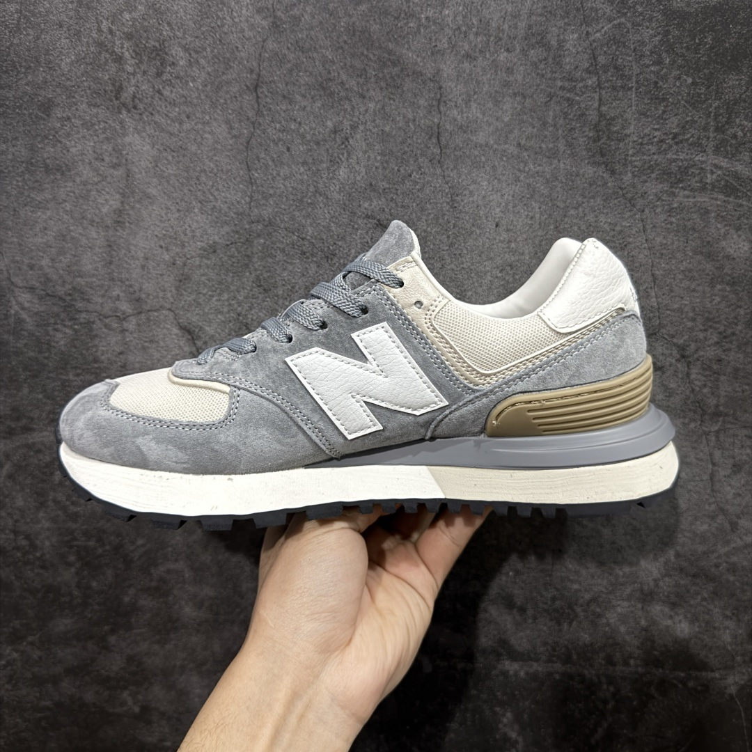 图片[2]-【公司级】New Balance NB 574棕蓝色 复古运动跑步鞋 采用猪巴革组合网织物鞋面材质 全新4层组合独立私模大底 货号：U574LGRG 尺码：36 36.5 37.5 38 38.5 39 40 40.5 41.5 42 42.5 43 44 45-选品中心