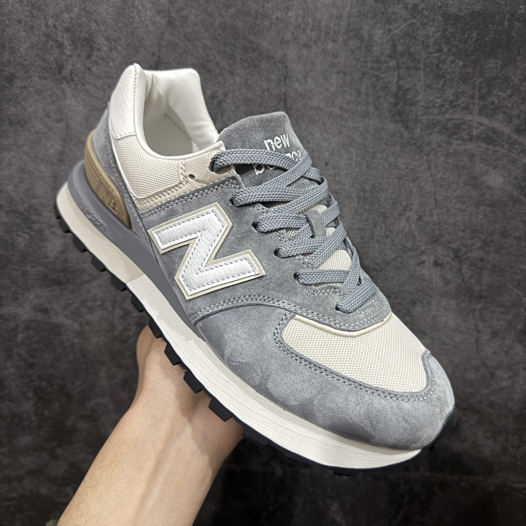 图片[3]-【公司级】New Balance NB 574棕蓝色 复古运动跑步鞋 采用猪巴革组合网织物鞋面材质 全新4层组合独立私模大底 货号：U574LGRG 尺码：36 36.5 37.5 38 38.5 39 40 40.5 41.5 42 42.5 43 44 45-选品中心
