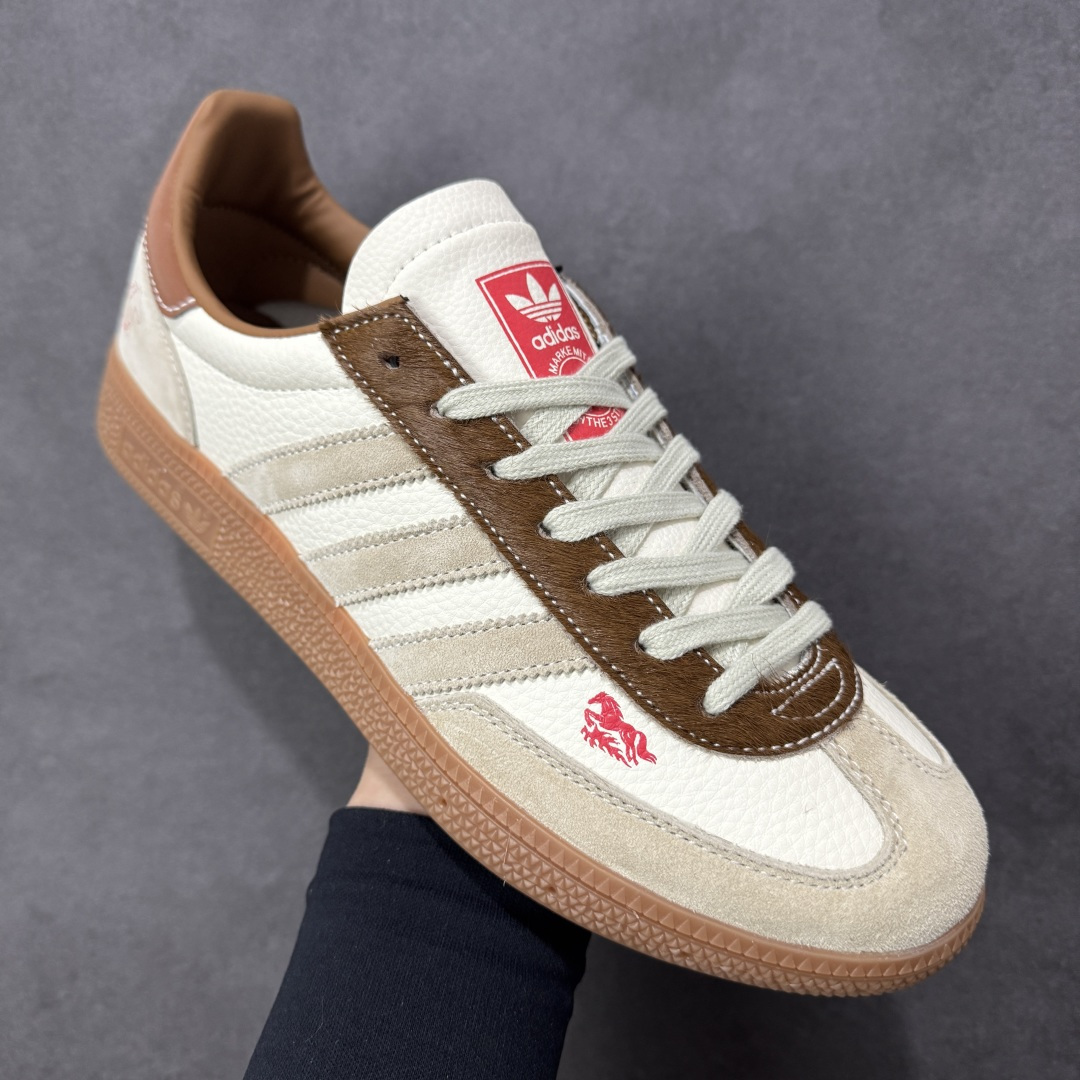图片[3]-【定制版】Adidas Handball Spezial 马年限定 麂皮阿迪经典复古休闲板鞋 #原厂原档案开发出品 皮料切割干净无任何毛边 鞋型细节完美 超高清洁度 货号：JJ2617 尺码：36 36.5 37 38 38.5 39 40 40.5 41 42 42.5 43 44 45-选品中心