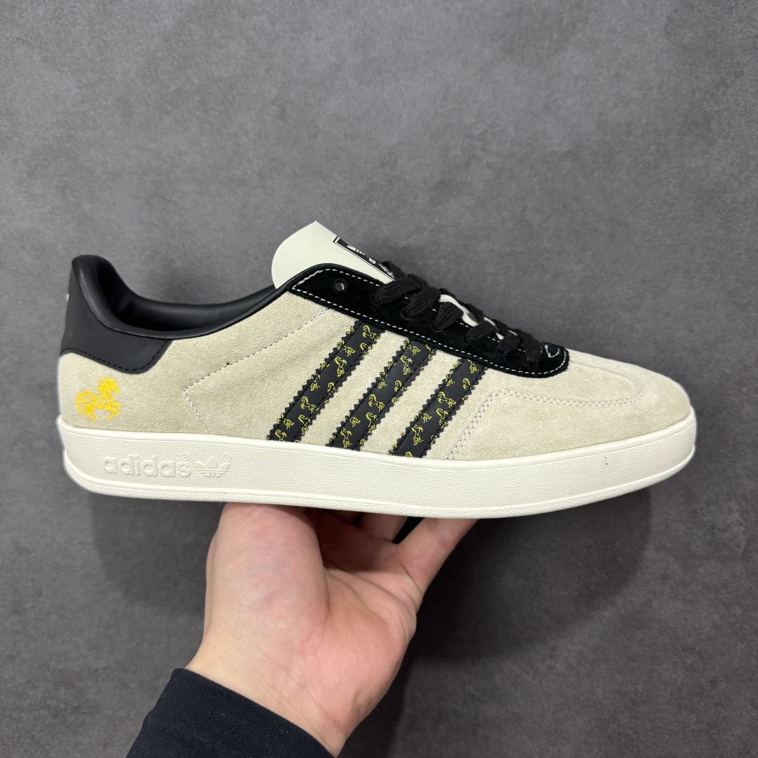 【定制版】Adidas Handball Spezial 马年限定 麂皮阿迪经典复古休闲板鞋 #原厂原档案开发出品 皮料切割干净无任何毛边 鞋型细节完美 超高清洁度 货号：LX0901 尺码：36 36.5 37 38 38.5 39 40 40.5 41 42 42.5 43 44 45-选品中心