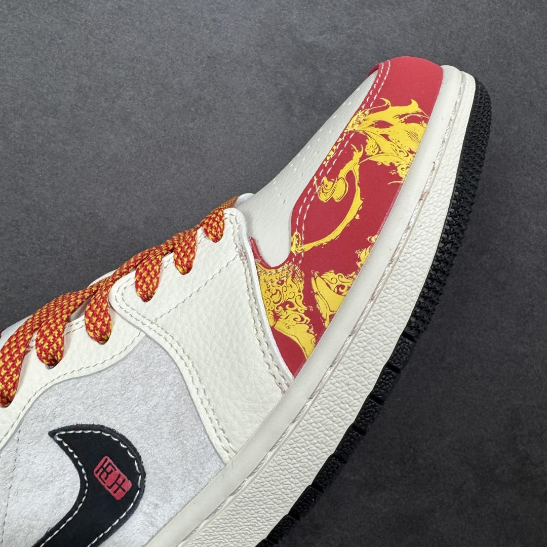 图片[5]-【定制版】Air Jordan 1 Low AJ1 乔1 马年限定 高端定制 低帮复古篮球鞋  #定制皮料 原厂3D打印 定制鞋盒 原楦原纸板 纯正空军版型 内置全掌气垫 货号：HT5088-641  尺码：36 36.5 37.5 38 38.5 39 40 40.5 41 42 42.5 43 44 44.5 45-莆田鞋