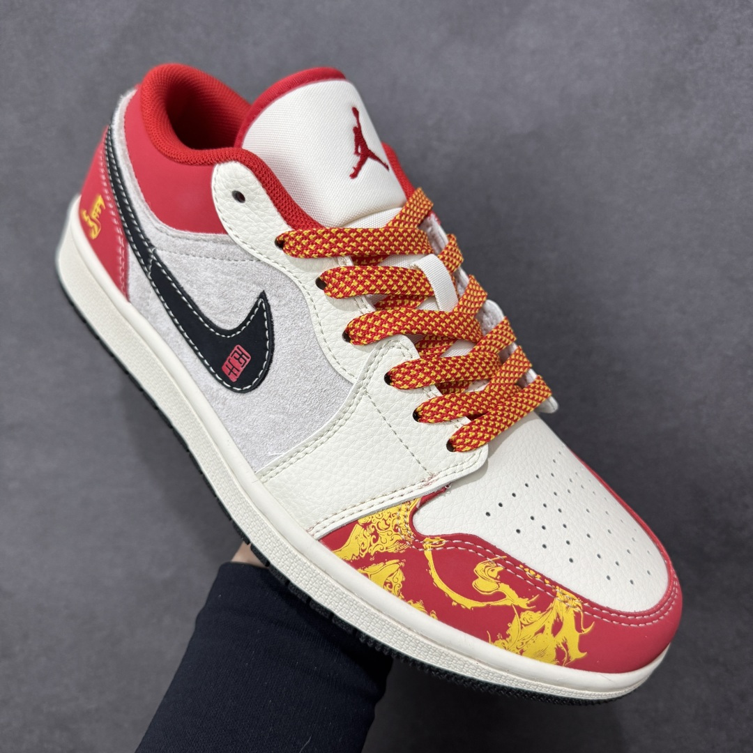 图片[3]-【定制版】Air Jordan 1 Low AJ1 乔1 马年限定 高端定制 低帮复古篮球鞋  #定制皮料 原厂3D打印 定制鞋盒 原楦原纸板 纯正空军版型 内置全掌气垫 货号：HT5088-641  尺码：36 36.5 37.5 38 38.5 39 40 40.5 41 42 42.5 43 44 44.5 45-莆田鞋