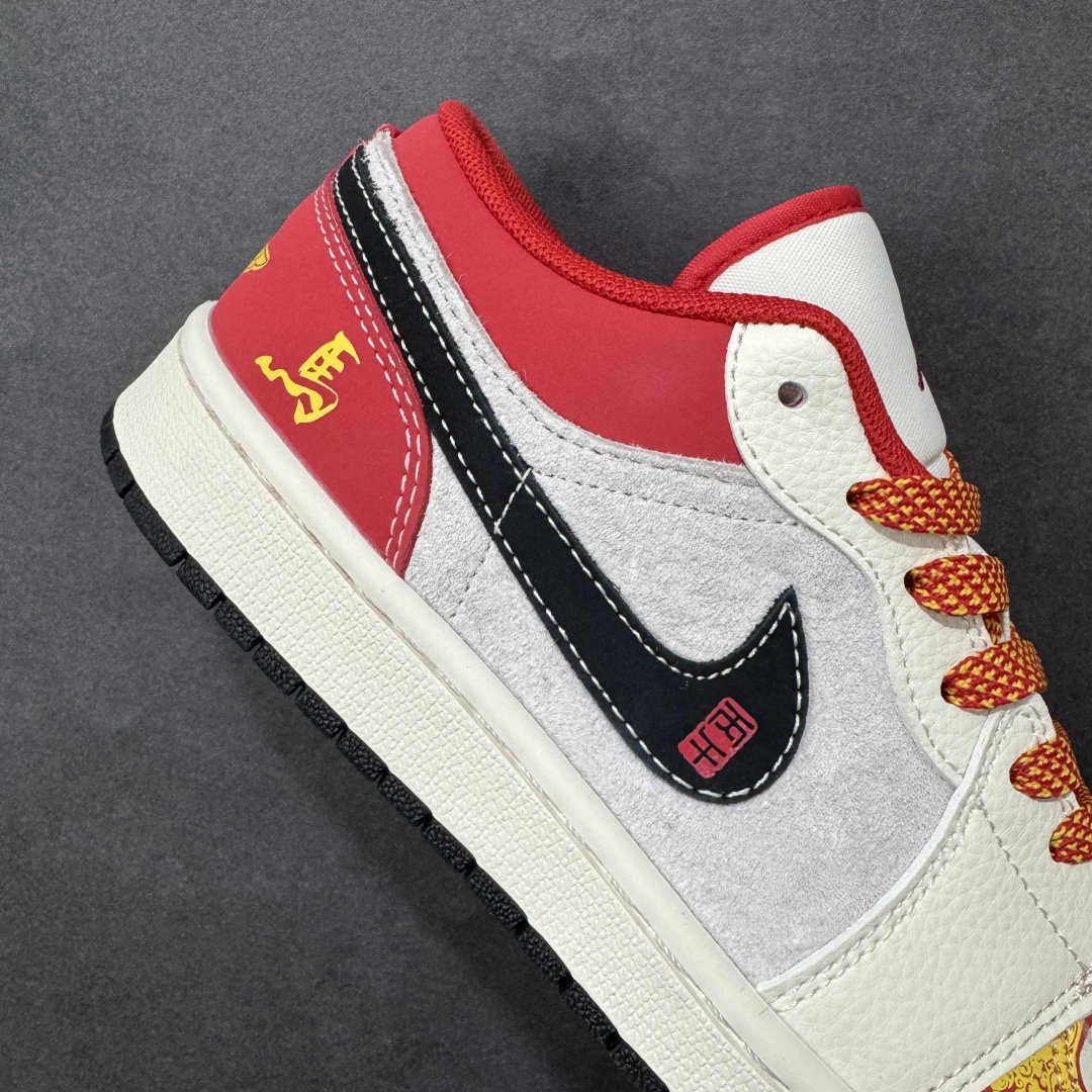 图片[6]-【定制版】Air Jordan 1 Low AJ1 乔1 马年限定 高端定制 低帮复古篮球鞋  #定制皮料 原厂3D打印 定制鞋盒 原楦原纸板 纯正空军版型 内置全掌气垫 货号：HT5088-641  尺码：36 36.5 37.5 38 38.5 39 40 40.5 41 42 42.5 43 44 44.5 45-莆田鞋
